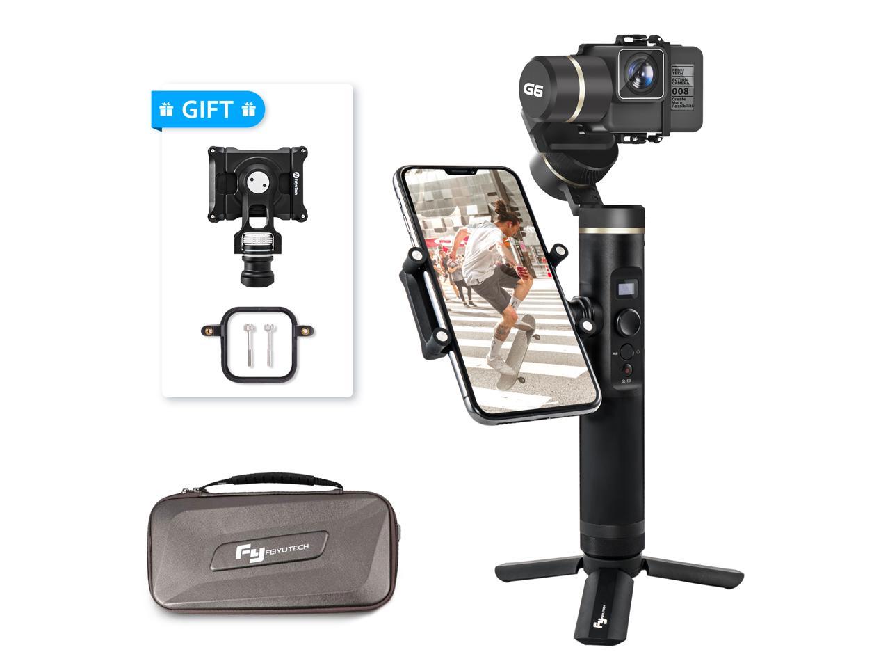 AEE with WiFi Feiyu G6 3-Axis Handheld Gimbal for GoPro Hero 6/5 4/3+ 3 Yi cam 4K Blue Tooth OLED Screen 