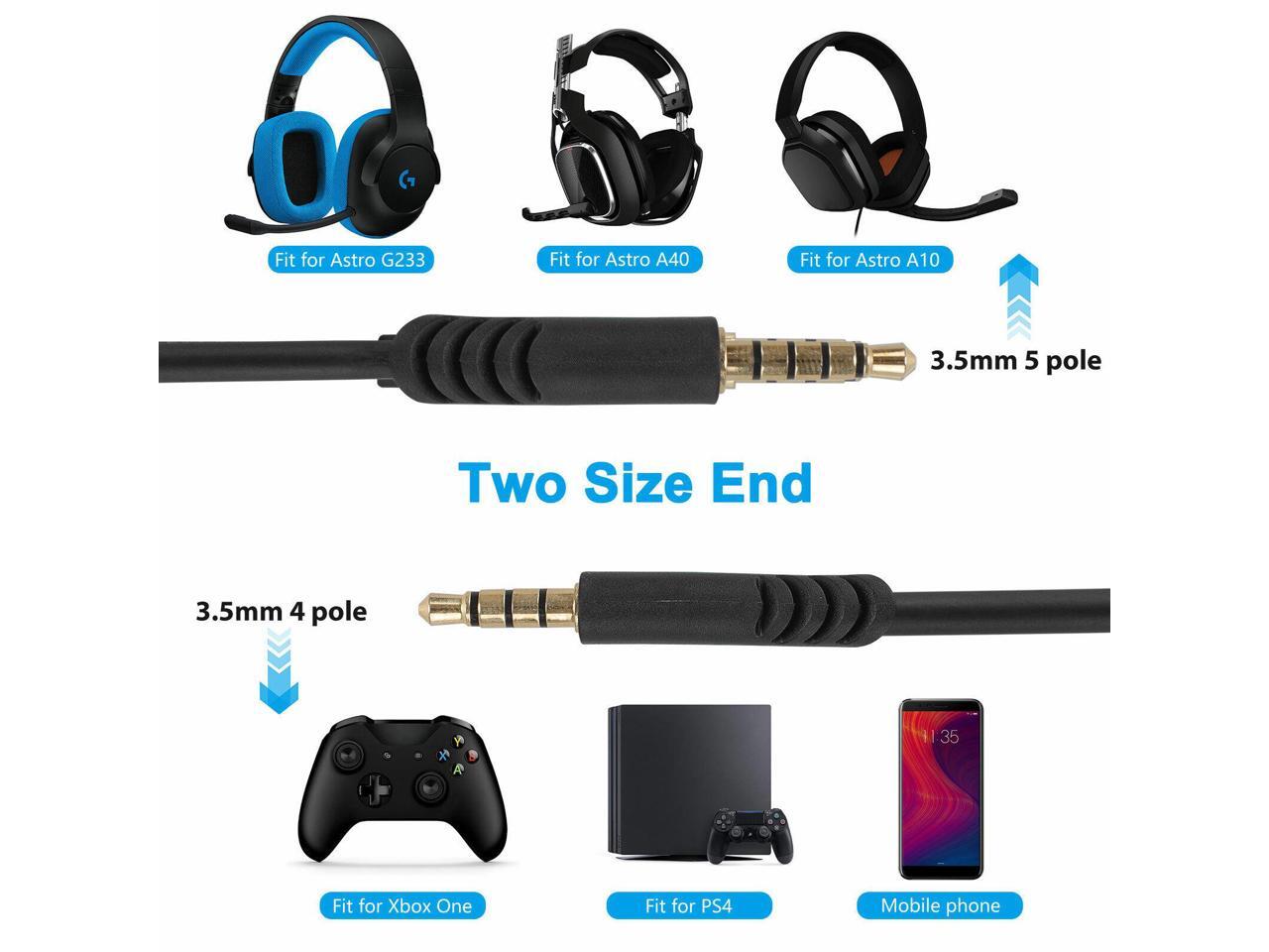 For Astro A10 0 G233 G433 Ps4 Gaming Headset Replacement Audio Cable Cord 2m Newegg Com For Astro A10 0 G233 G433 Ps4 Gaming Headset Replacement Audio Cable Cord 2m Newegg Com