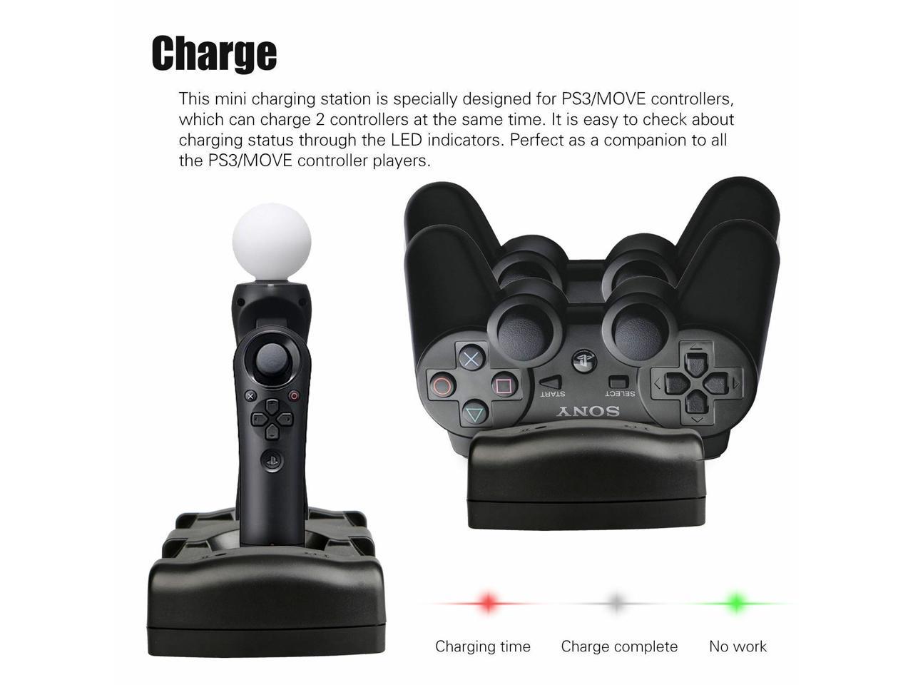 Hubb Accessories USB Move Dual Charger Dock PS3 Playstation 3 