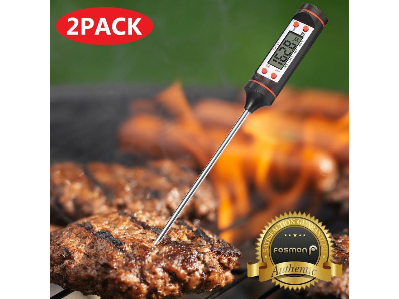2X Digital LCD Instant Read Probe Meat BBQ Grill Kitchen Cooking Thermometer