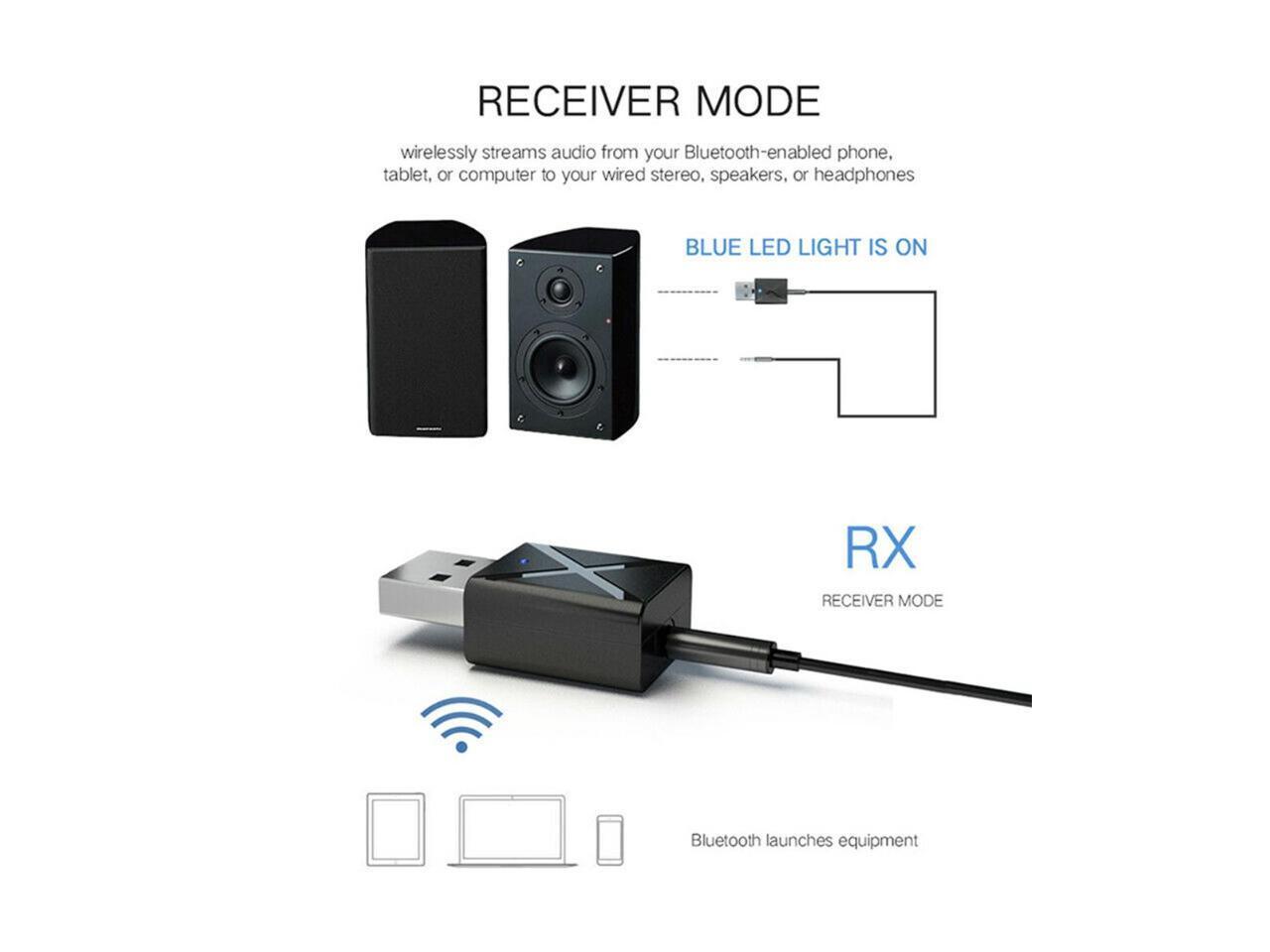USB Wireless Bluetooth Transmitter Audio Stereo Adapter Dongle Receiver for PC 