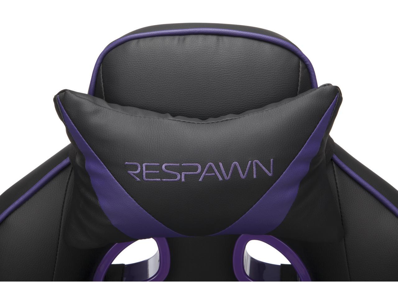 RESPAWN 110 Racing Style Gaming Chair, Reclining Ergonomic Leather Chair with Footrest, in ...