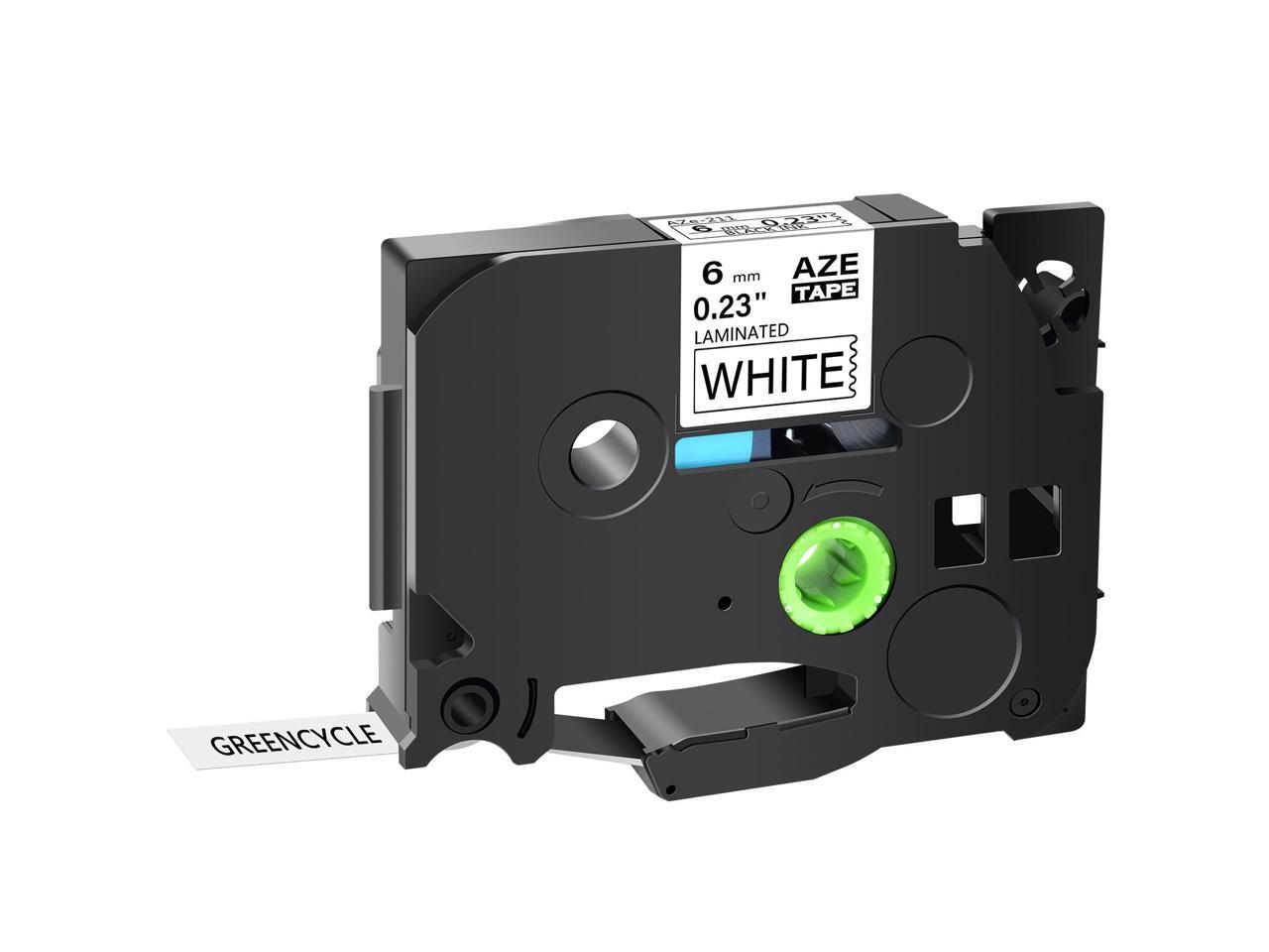 1x TZ211 TZe211 Black On White Label Compatible for Brother P-Touch PT-1000 1/4" 
