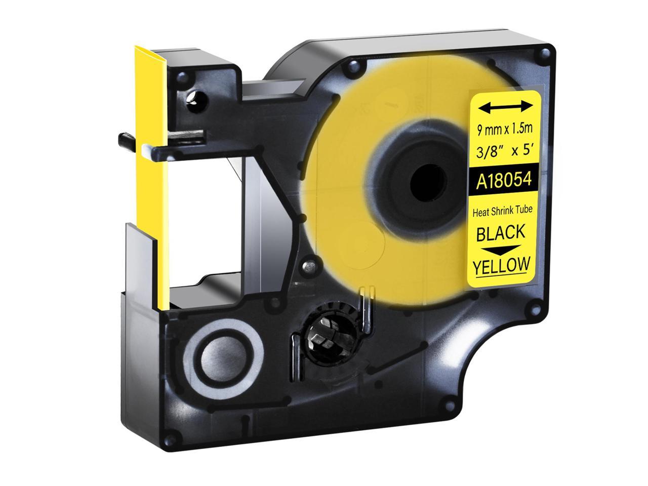 1PK Black on Yellow 1805444 for DYMO Rhino 6000 Heat Shrink Tube Label Tape 24MM 