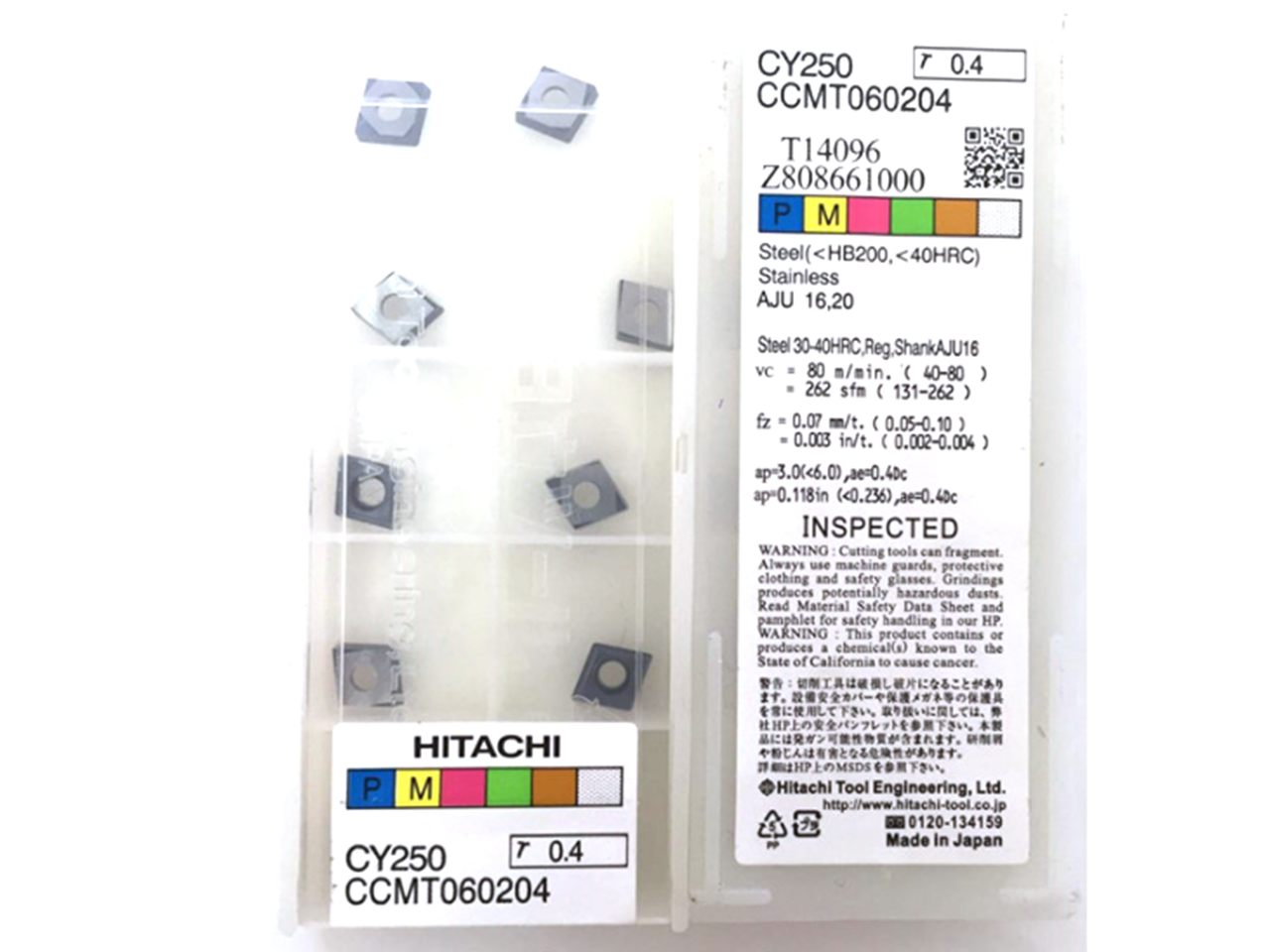 HITACHI CCMT060204 CY250 Carbide Inserts 10PCS/ Box New
