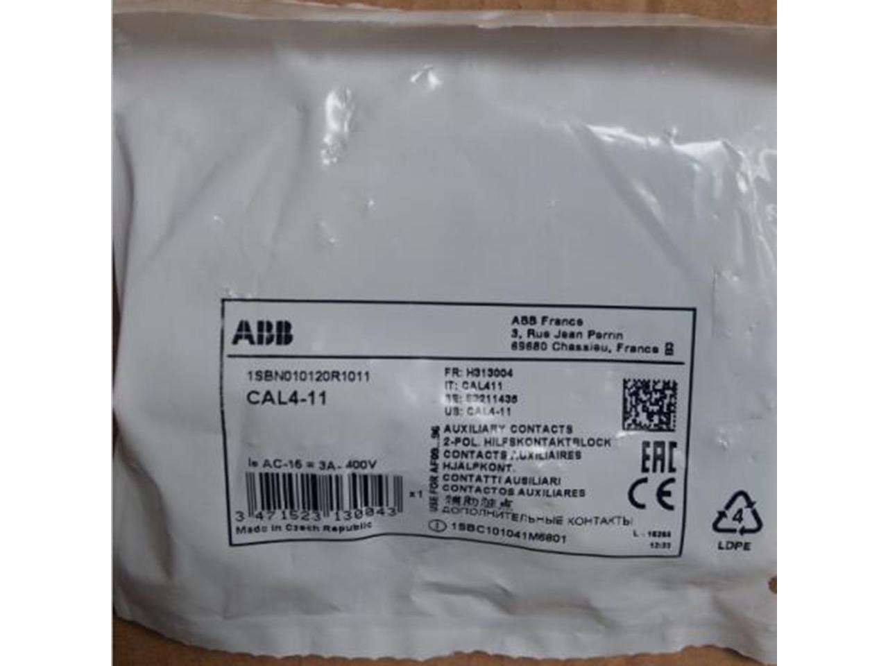 ABB CAL4-11 Contactor Auxiliary Contact New 