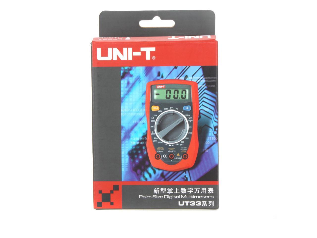 UNI-T UT33B Digital Multimeter LCD Palm Size DC/AC Ohm Current Resistance ✦Kd 