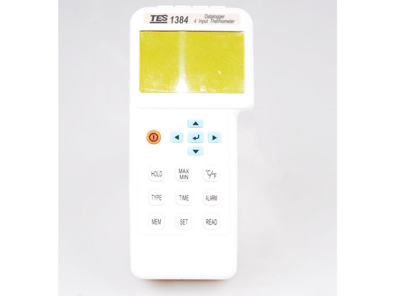TES-1384 4 Input Highly accurate Thermometer Datalogger K J E T R S N L U B C 