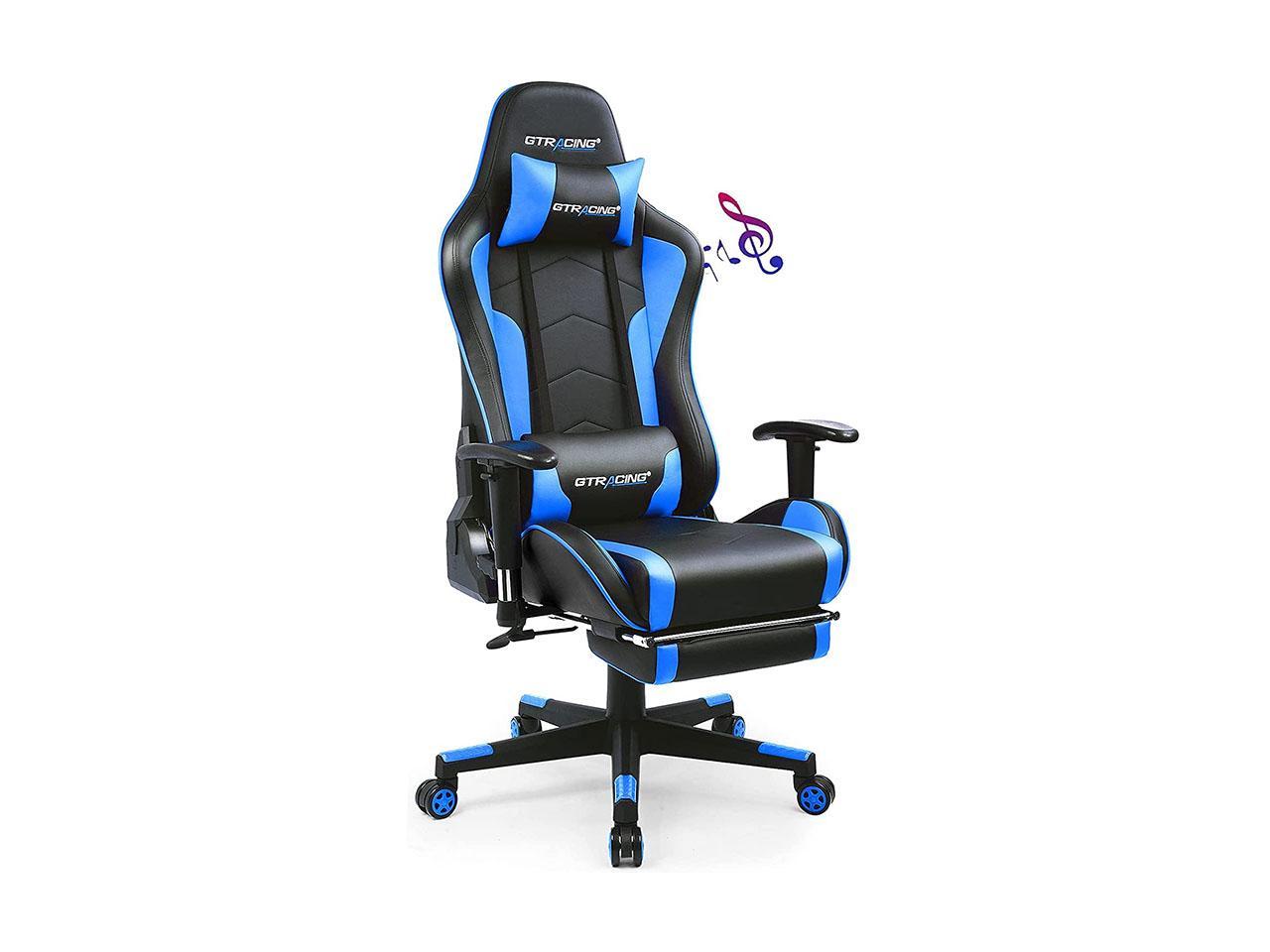 GTRACING Ergonomic Computer Office Chair with Footrest and Bluetooth Speakers 