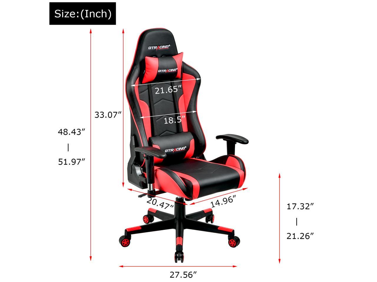 GTRACING Gaming Chair with Bluetooth Speakers Music Video Game Chair ...