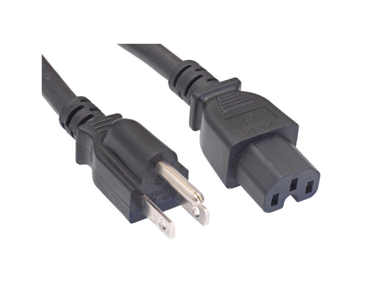 3 Feet Cable Leader 14 AWG 15A 125V Power Cord NEMA 5-15P to IEC320 C15
