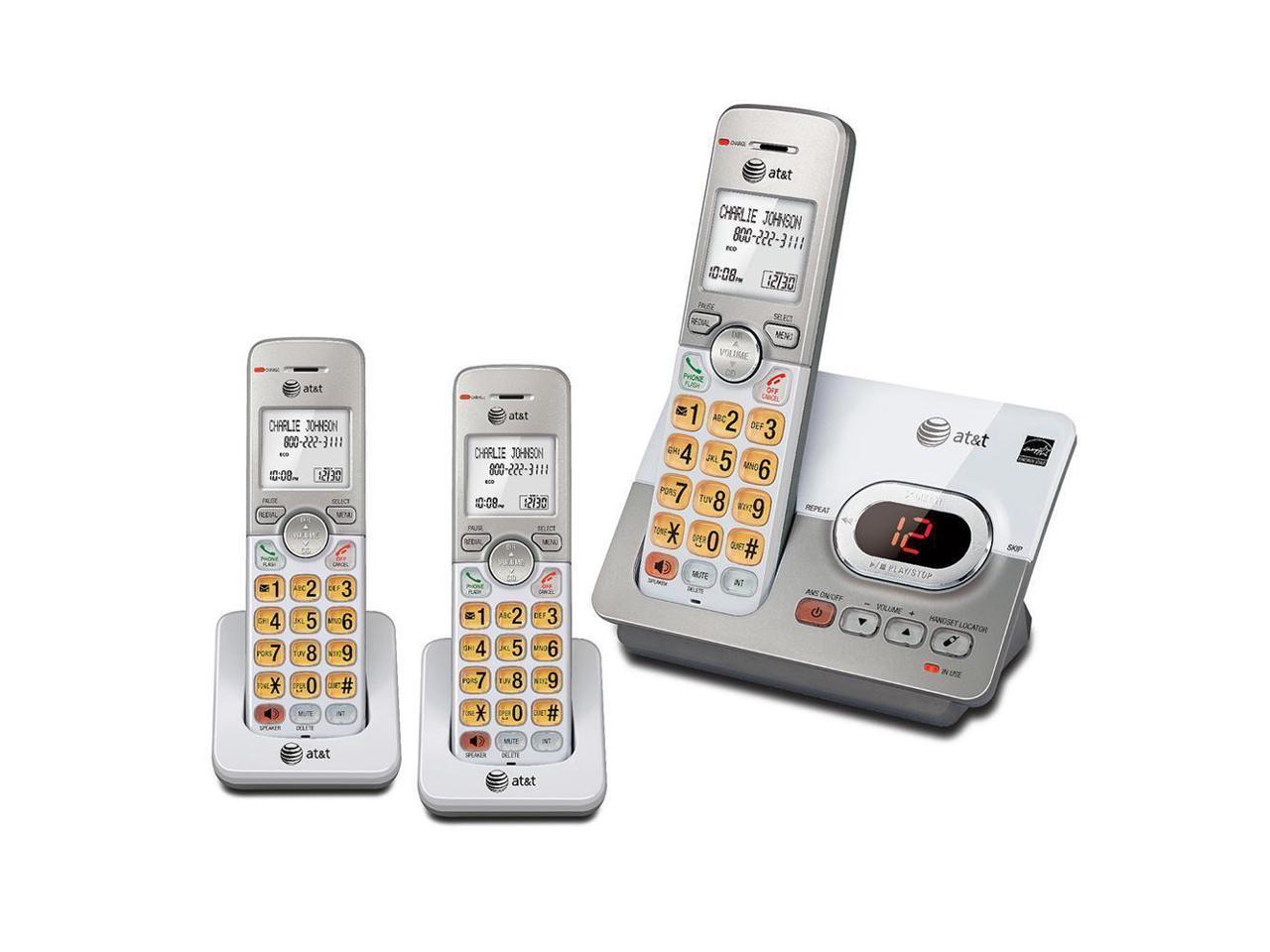 Att El52303 3 Handset Cordless Phone With Digital Answering System Dect 60 0754