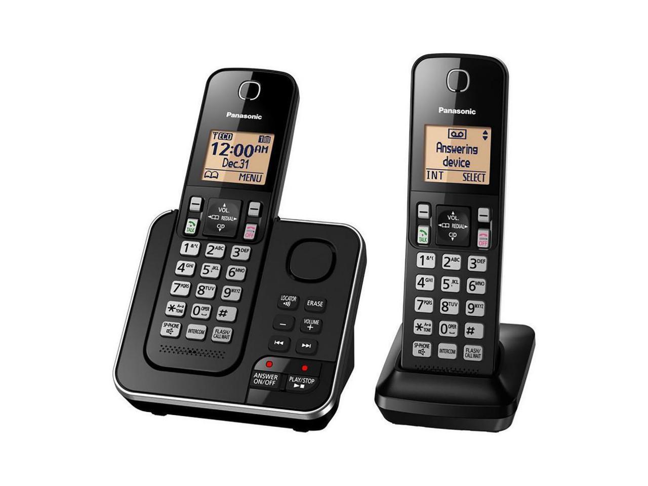 PANASONIC KX-TGC362B DECT 6.0, 2 HANDSETS, CID, ITAD - Newegg.com