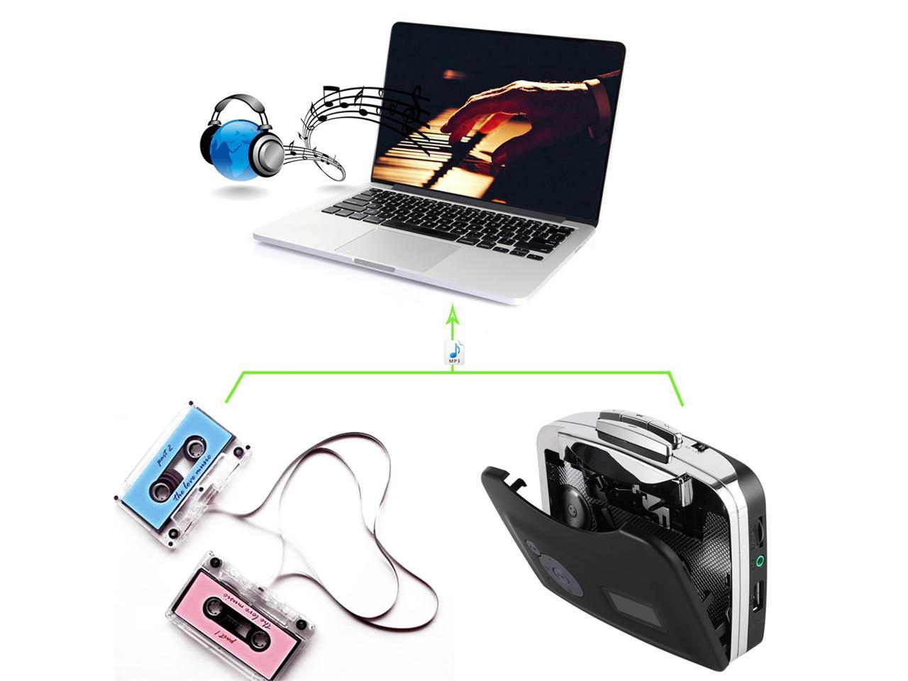 Ezcap 230 USB Cassette Tape Player Converter Portable Cassette Player