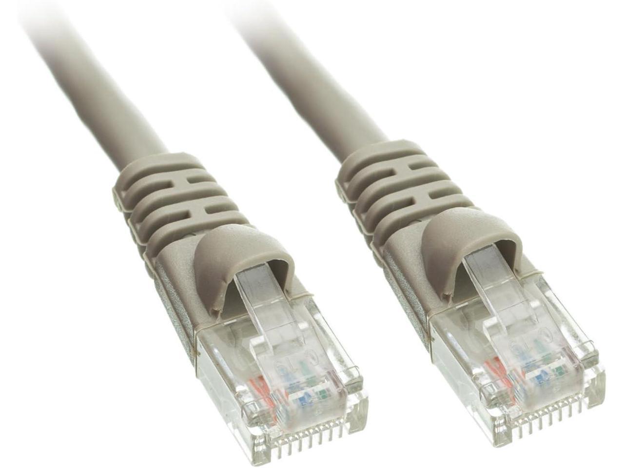 3 ft Snagless/Molded Boot QualConnectTM Cat5e Red Ethernet Crossover Cable 