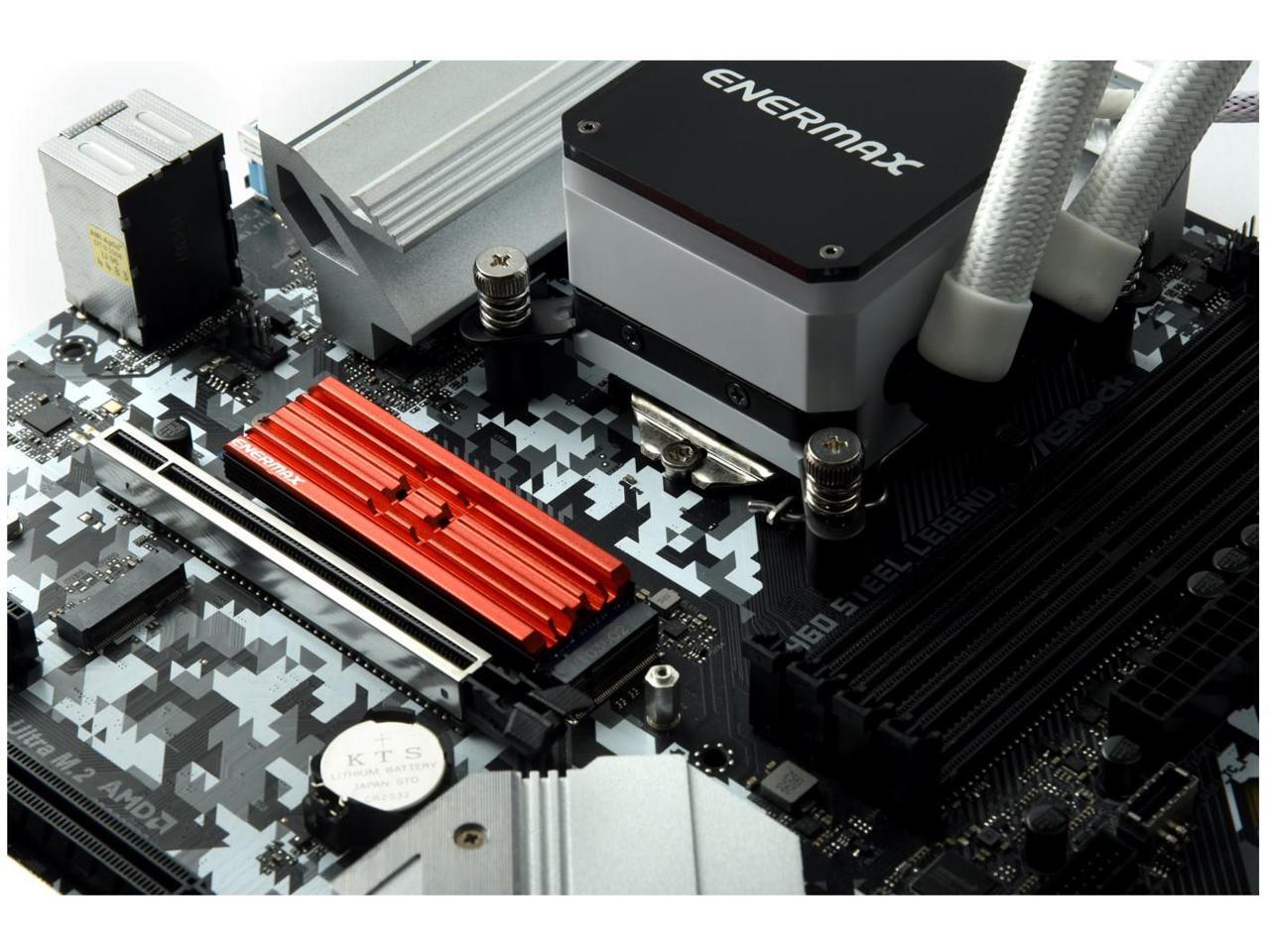 Enermax M.2 2280 NVMe SSD Heatsink, DoubleSided Heat Sink, with