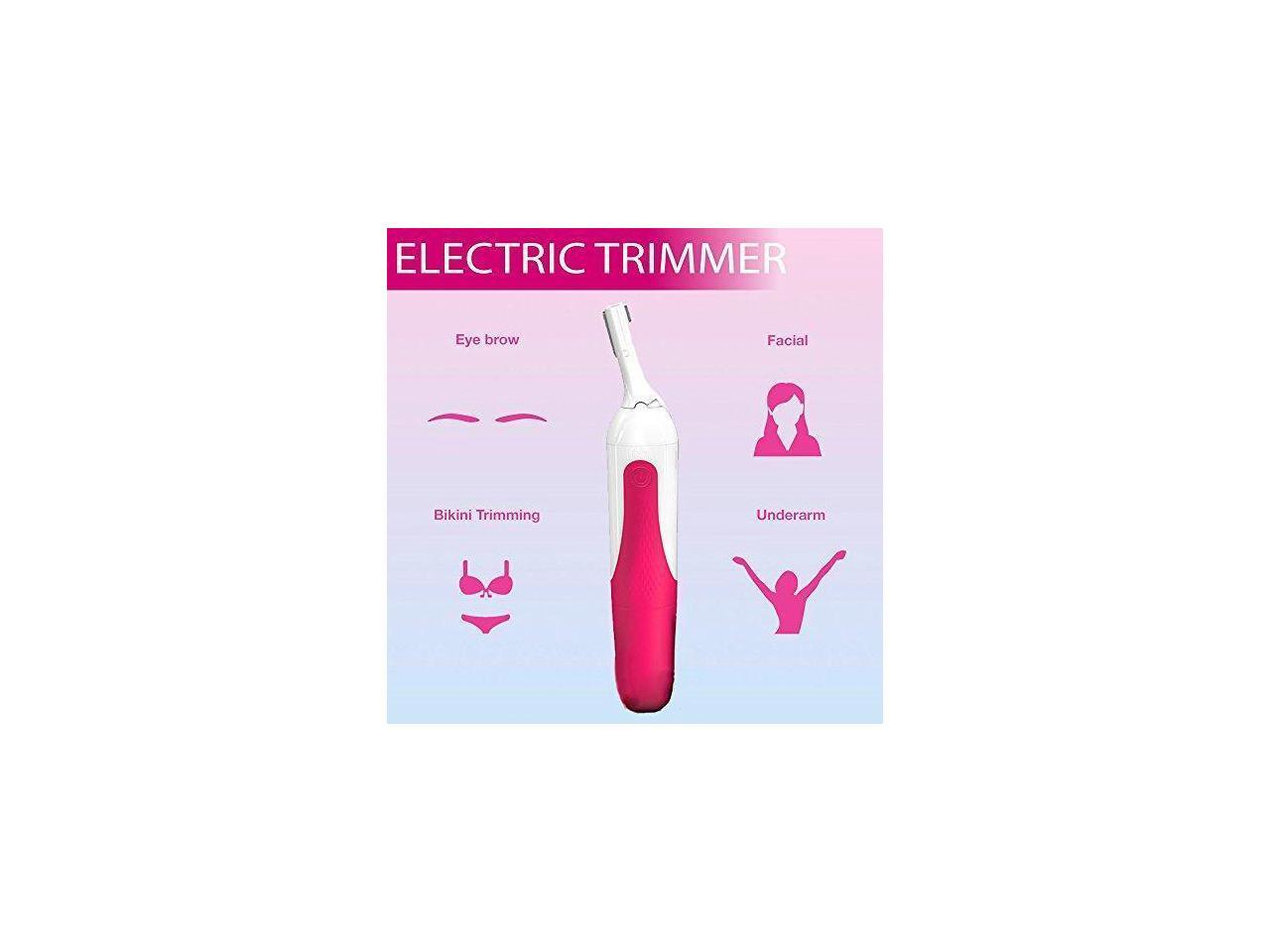 Veet Sensitive Precision Hair Trimmer & Shaper for Eyebrows, Facial Hair,  Bikini Line, and Underarm, Bag & Battery Included, Waterproof - All in 1  Hair Removal for Women 