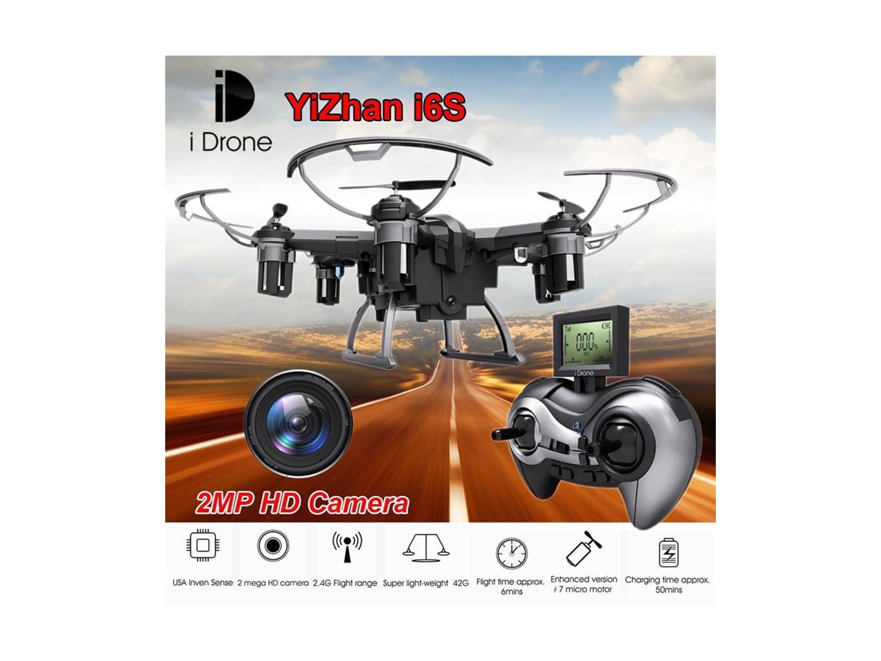 gyro rc quadcopter drone with 2.0 mp hd camera and remote control