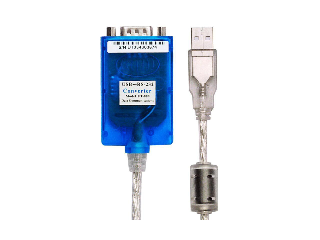 UTEK UT-880 USB to RS232 Serial Port Converter 9-pin Com Port Adapter Cable 1.5m 