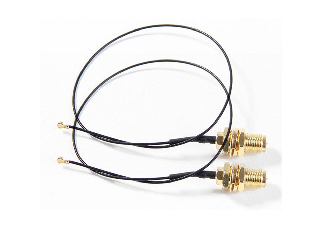 2 pair 6dbi IPEX MHF4 U.fl To RP-SMA External Antenna Set for M.2 Wifi ...