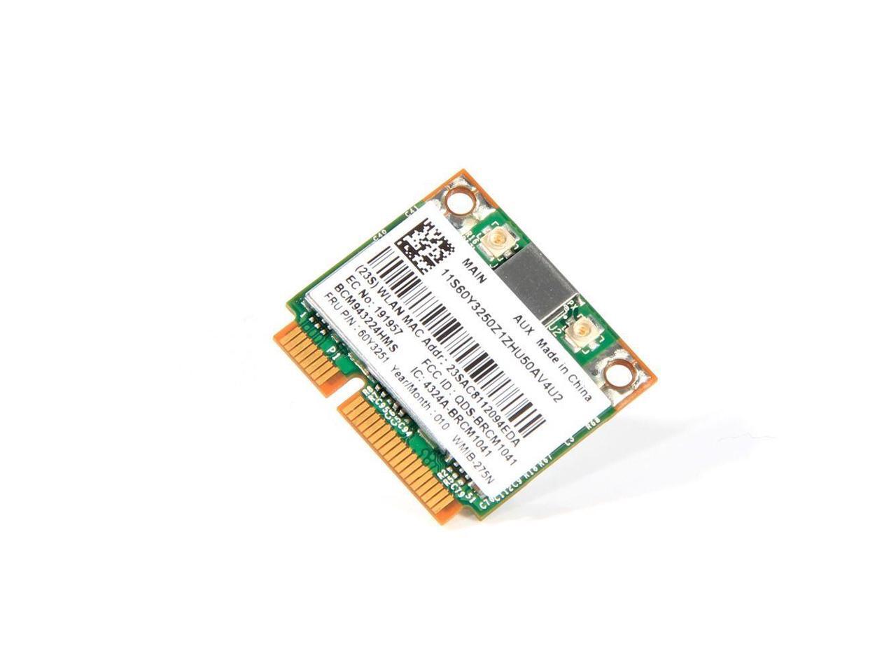 Dual Band 300Mbps Broadcom BCM43224 BCM943224HMS PCI-E Wifi Card FRU ...