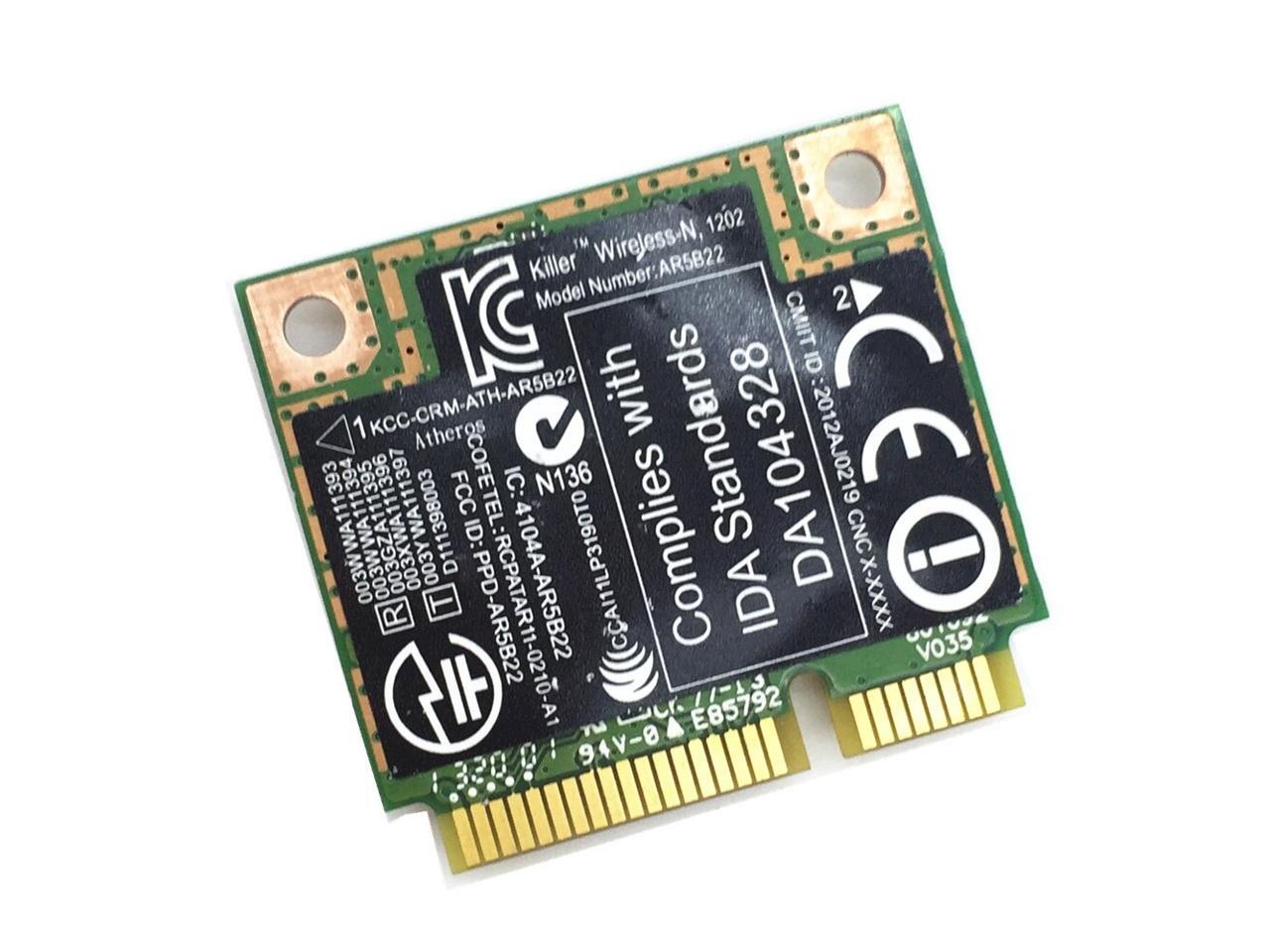 For networks Killer N1202 AR5B22 DUAL BAND N+BLUETOOTH BT WIRELESS WIFI