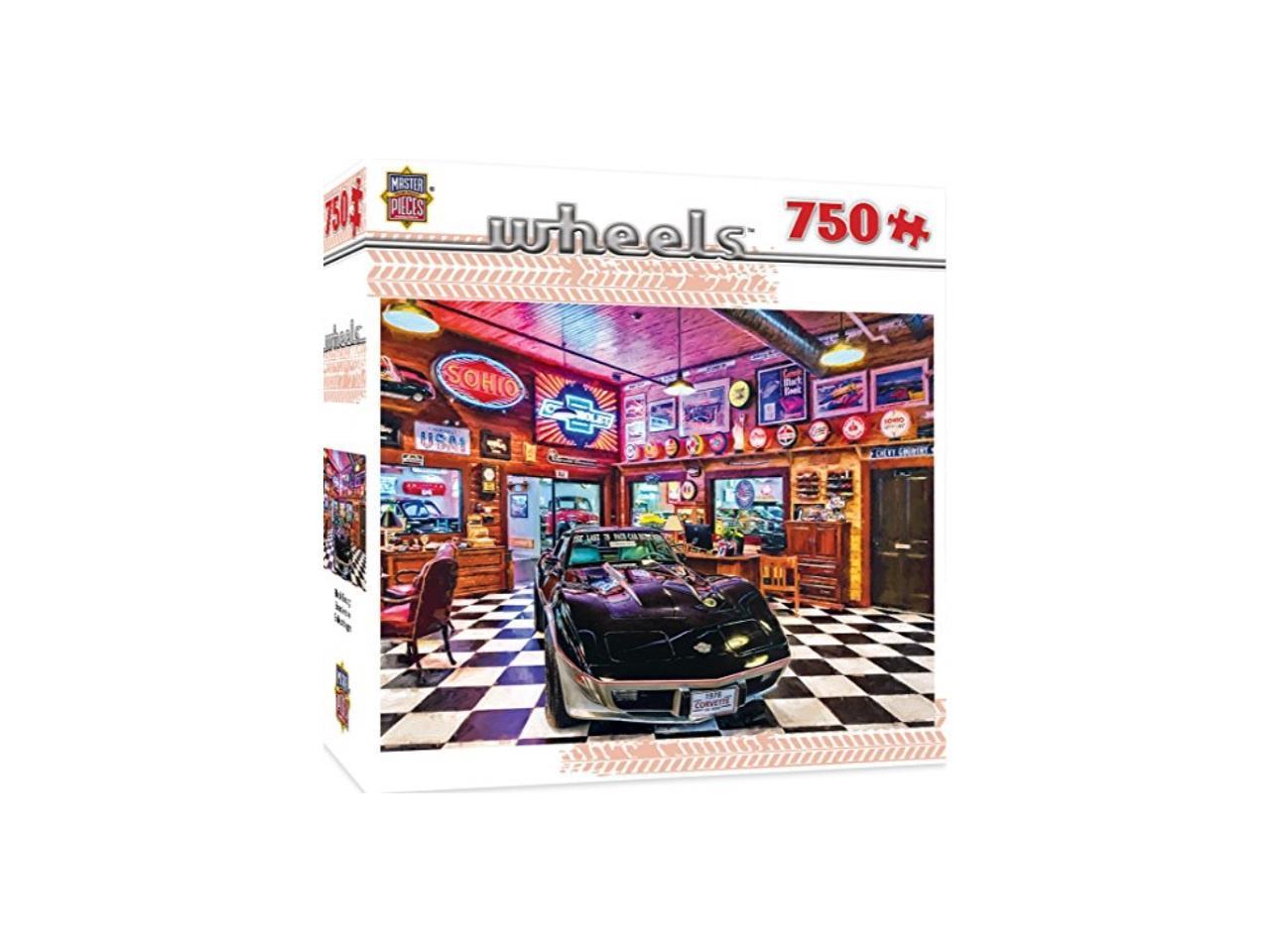 MasterPieces Wheels Black Beauty Corvette 750 Piece Jigsaw Puzzle by Linda