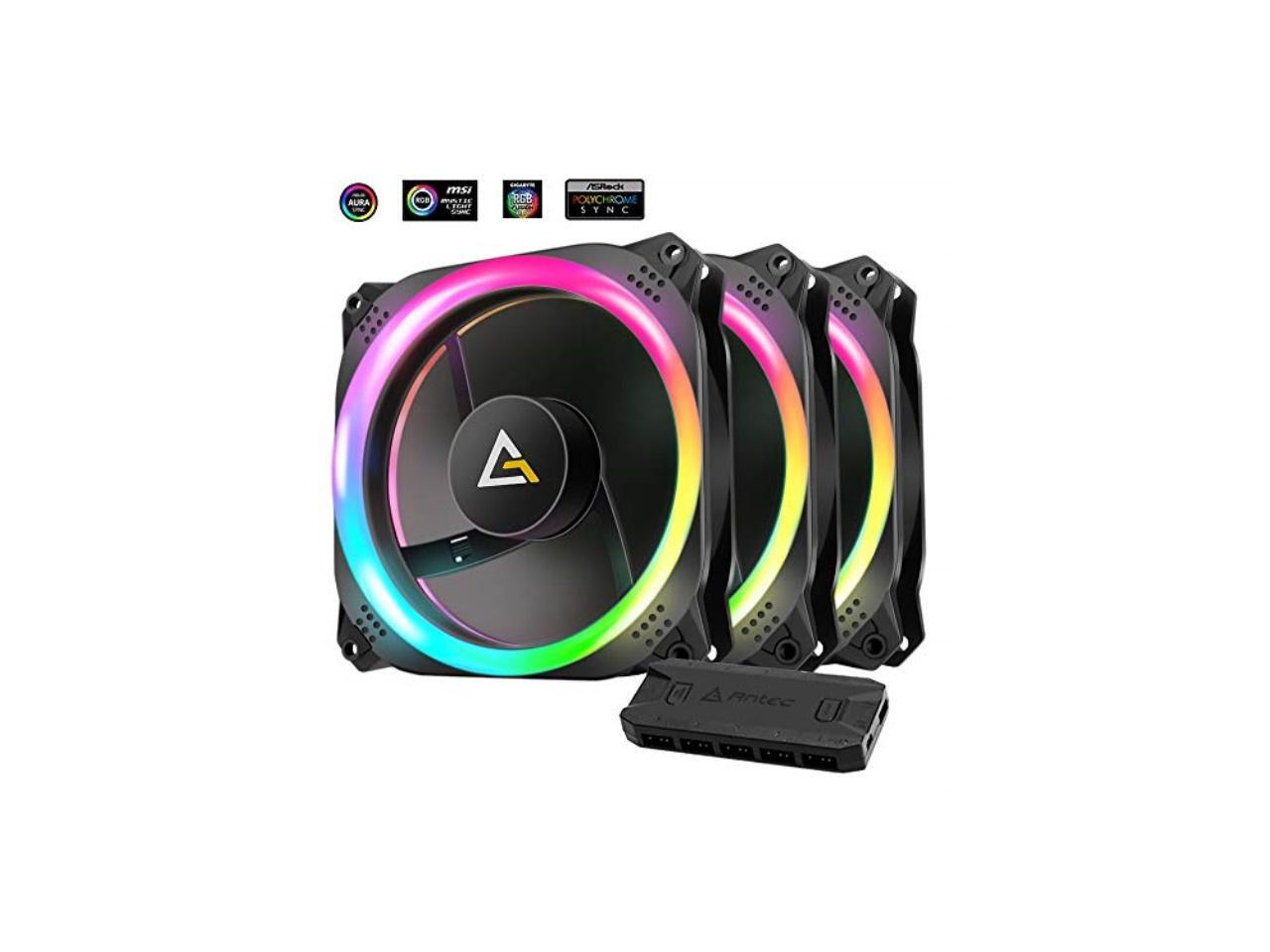 Antec Prizm 120 ARGB 3+2+C, 3x RGB Dual Ring PWM Fan, 2 x LED Strip