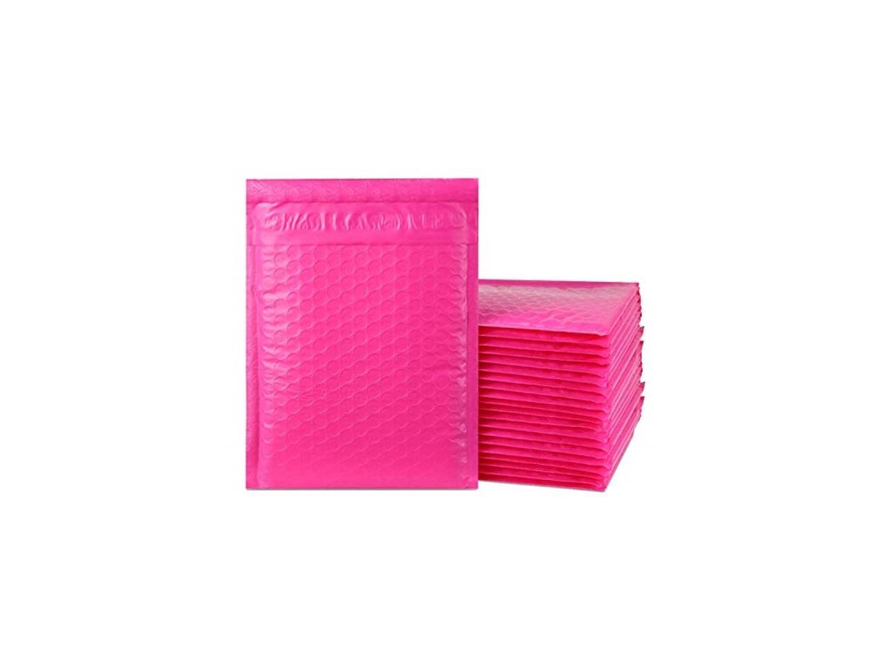 iMBAPrice 25-pack # 0  total 25 sacs 15,2 x 25,4 cm de couleur ROSE VIF autoadhésives Poly enveloppes à bulles rembourré dexpédition 
