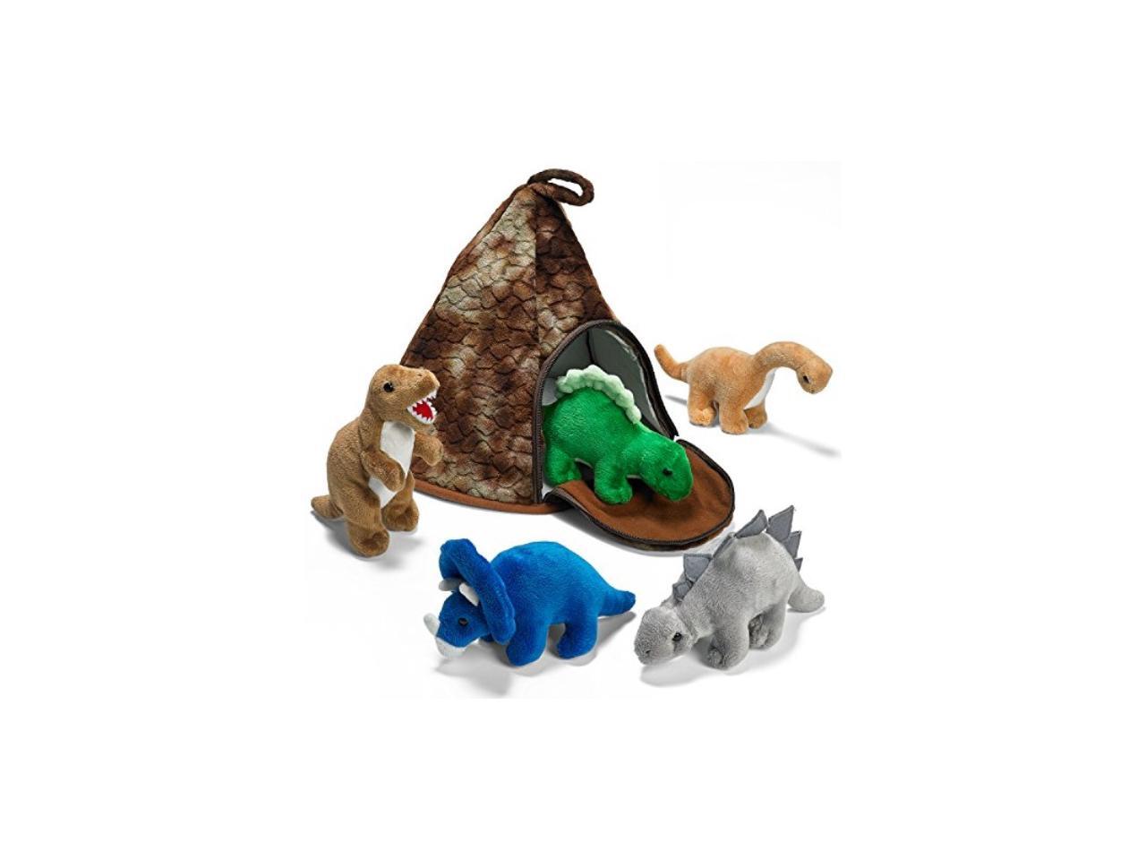 plush dinosaur volcano