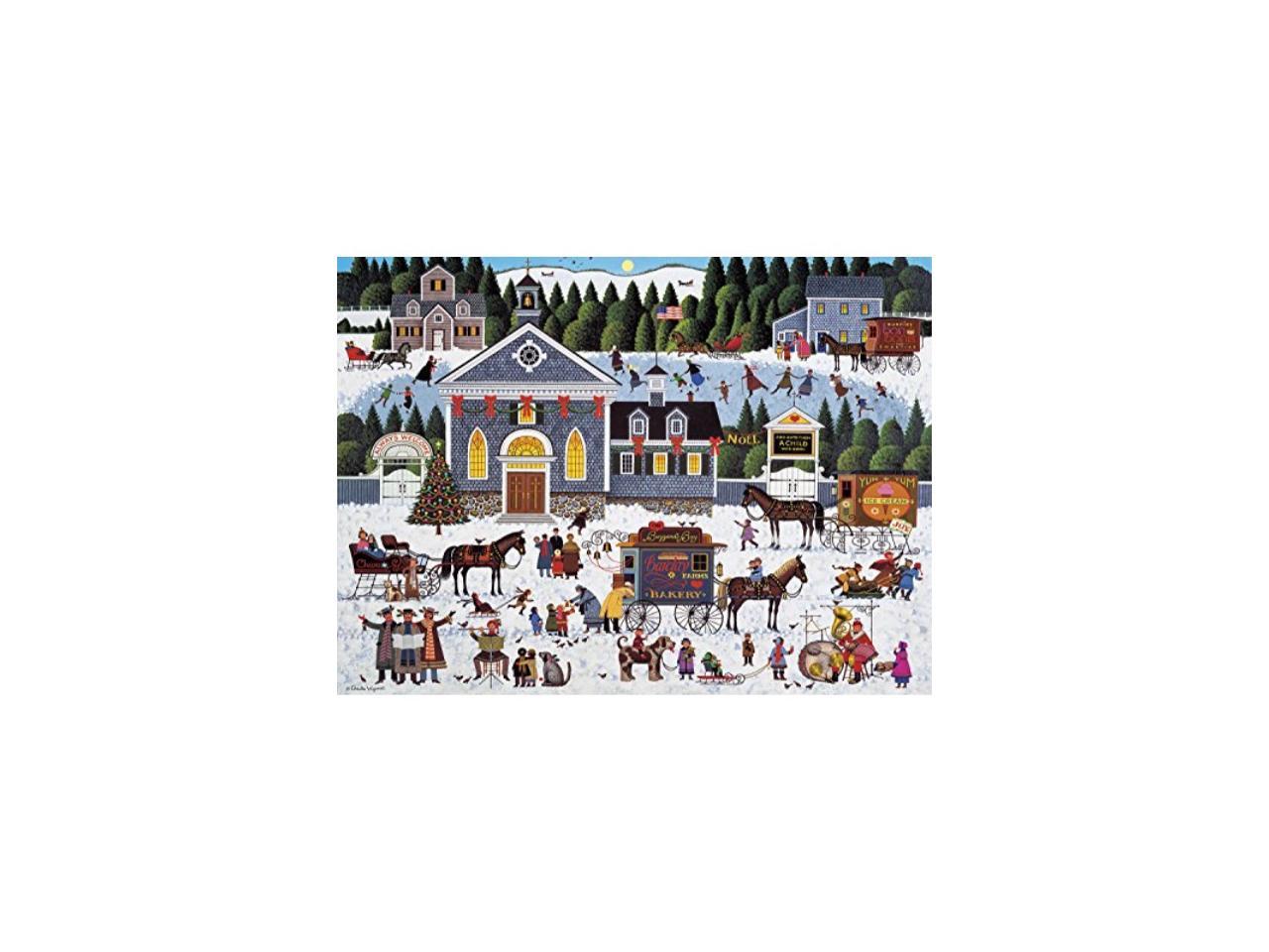 Wysocki Churchyard Christmas1000 PC Puzzle Brand New Buffalo Games 