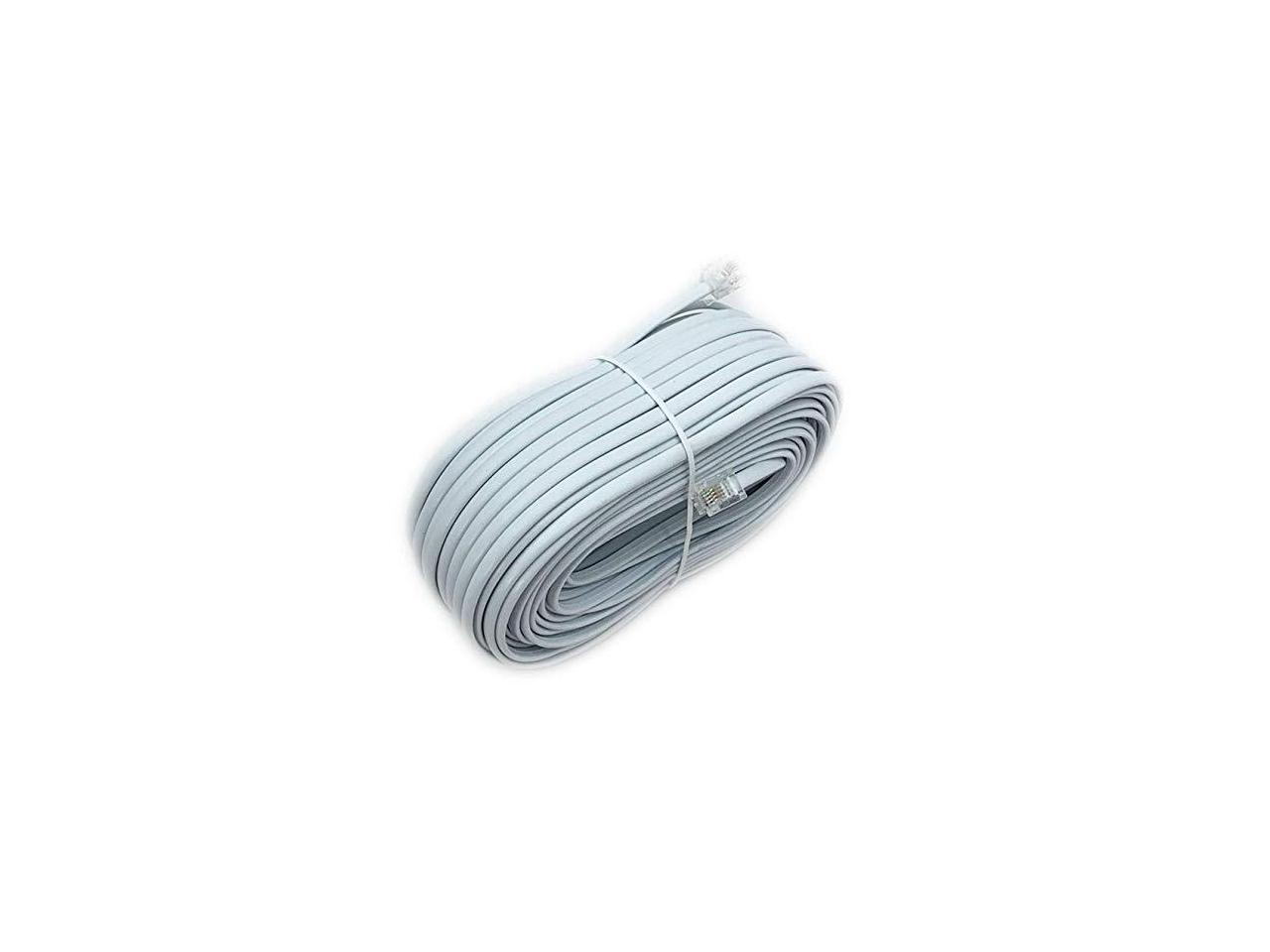 iMBAPrice 100 Feet Long Telephone Extension Cord Phone Cable Line Wire