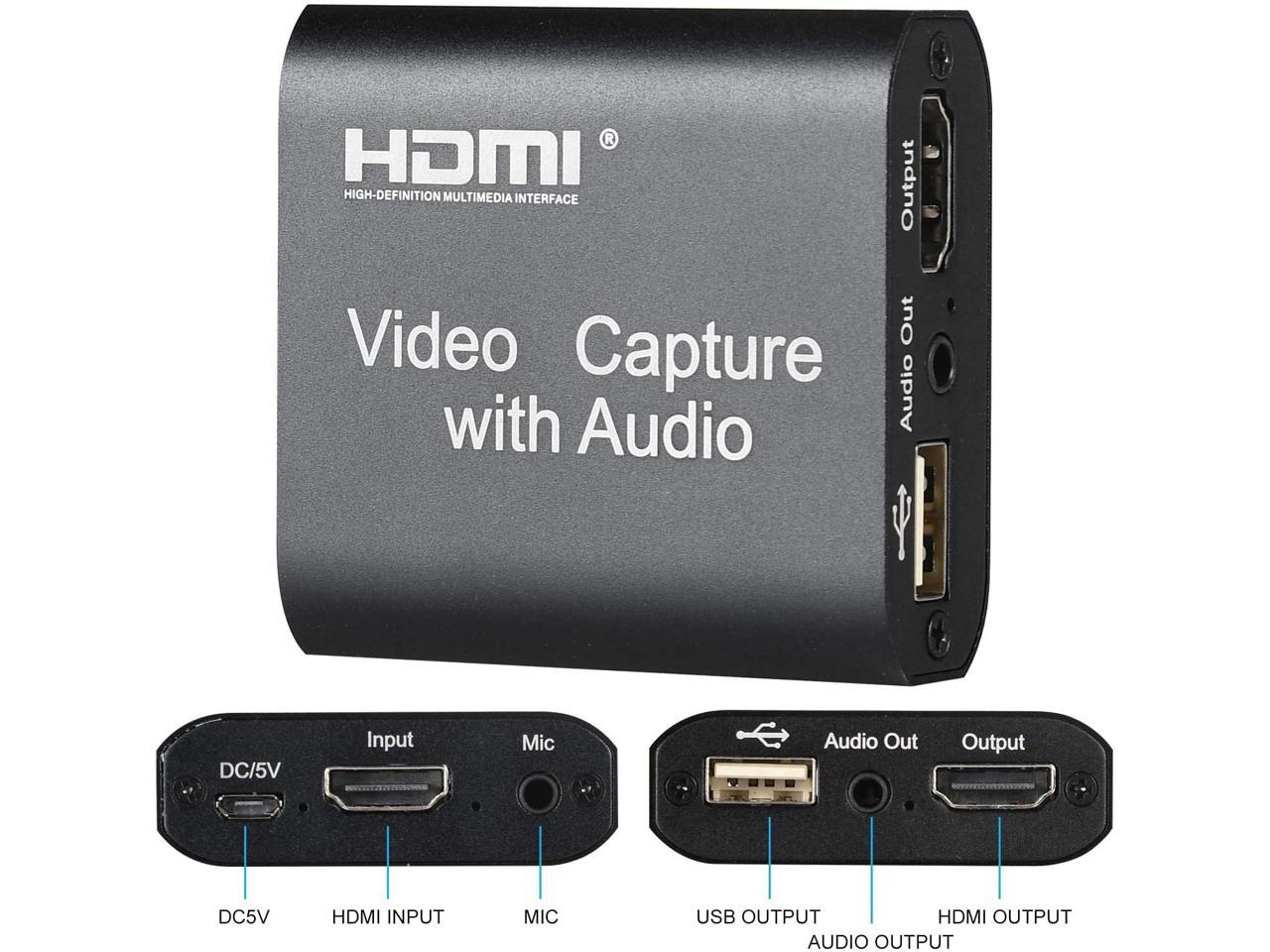 Audio Video Capture Card Usb 2 0 1080p 60fps Hdmi Video Game Capture Card With Loop Out Record