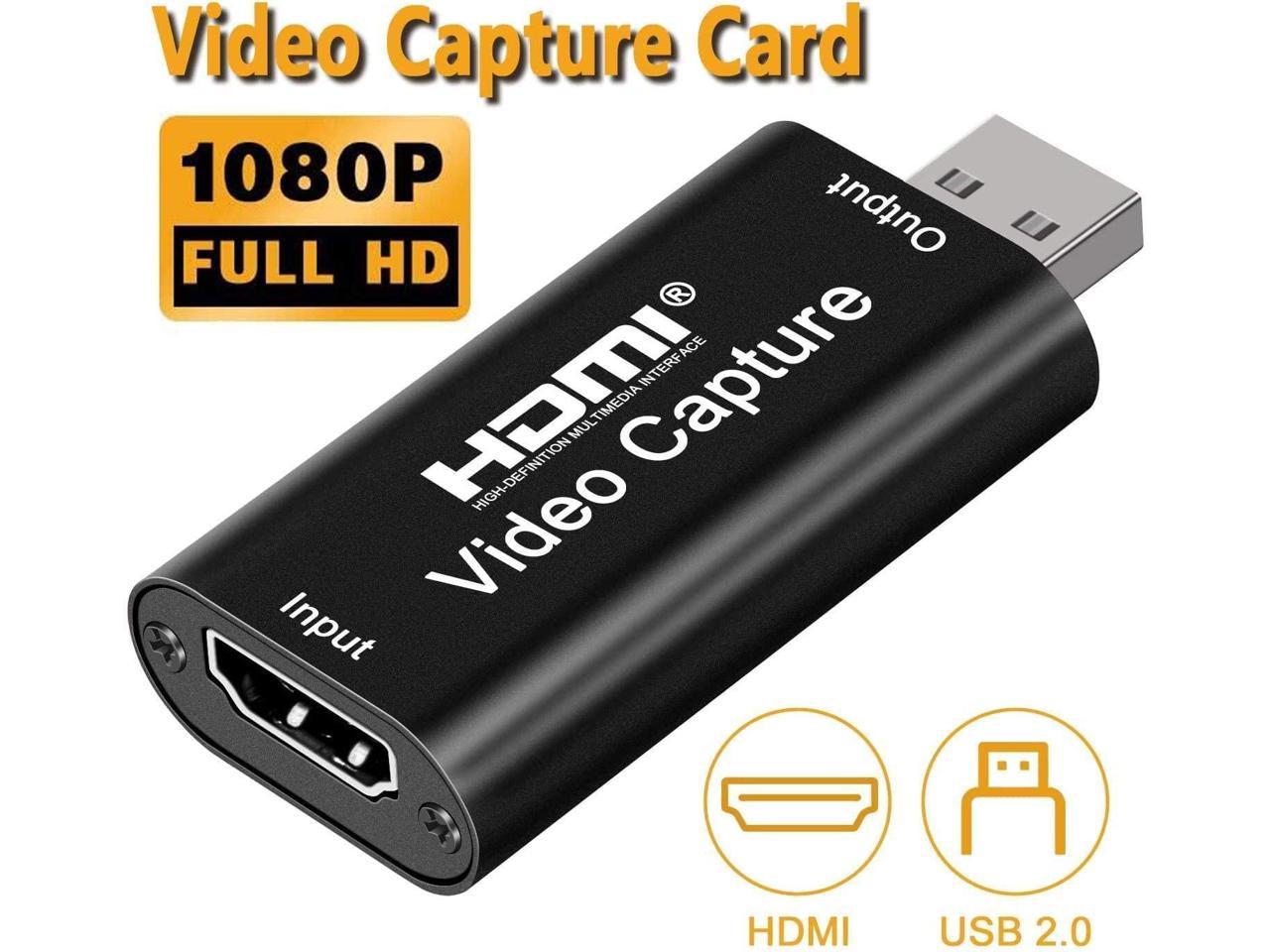 Audio Video Capture Card Hdmi To Usb Usb2 0 High Definition 1080p 30fps Directly To Computer For Gaming Streaming Teaching Video Conference Or Live Broadcasting Newegg Com