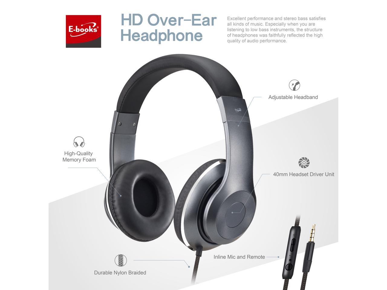 over ear headphones with inline mic