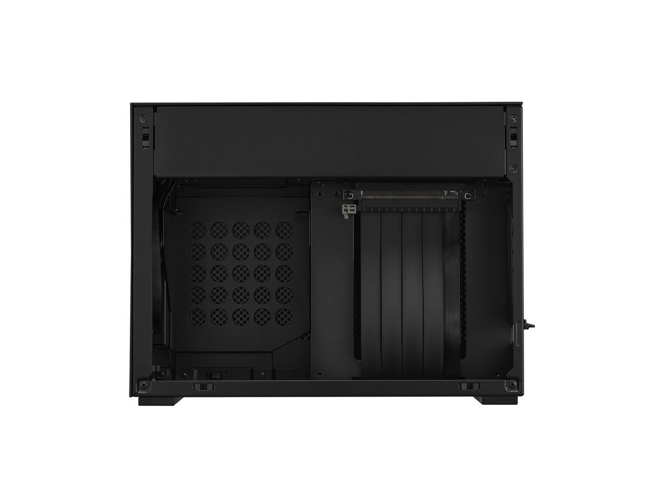 LIAN LI A4-H2O Black SPCC / Aluminum Mini-ITX Computer Case, PCI4.0 Riser  Card Cable Included (A4-H2O X4)