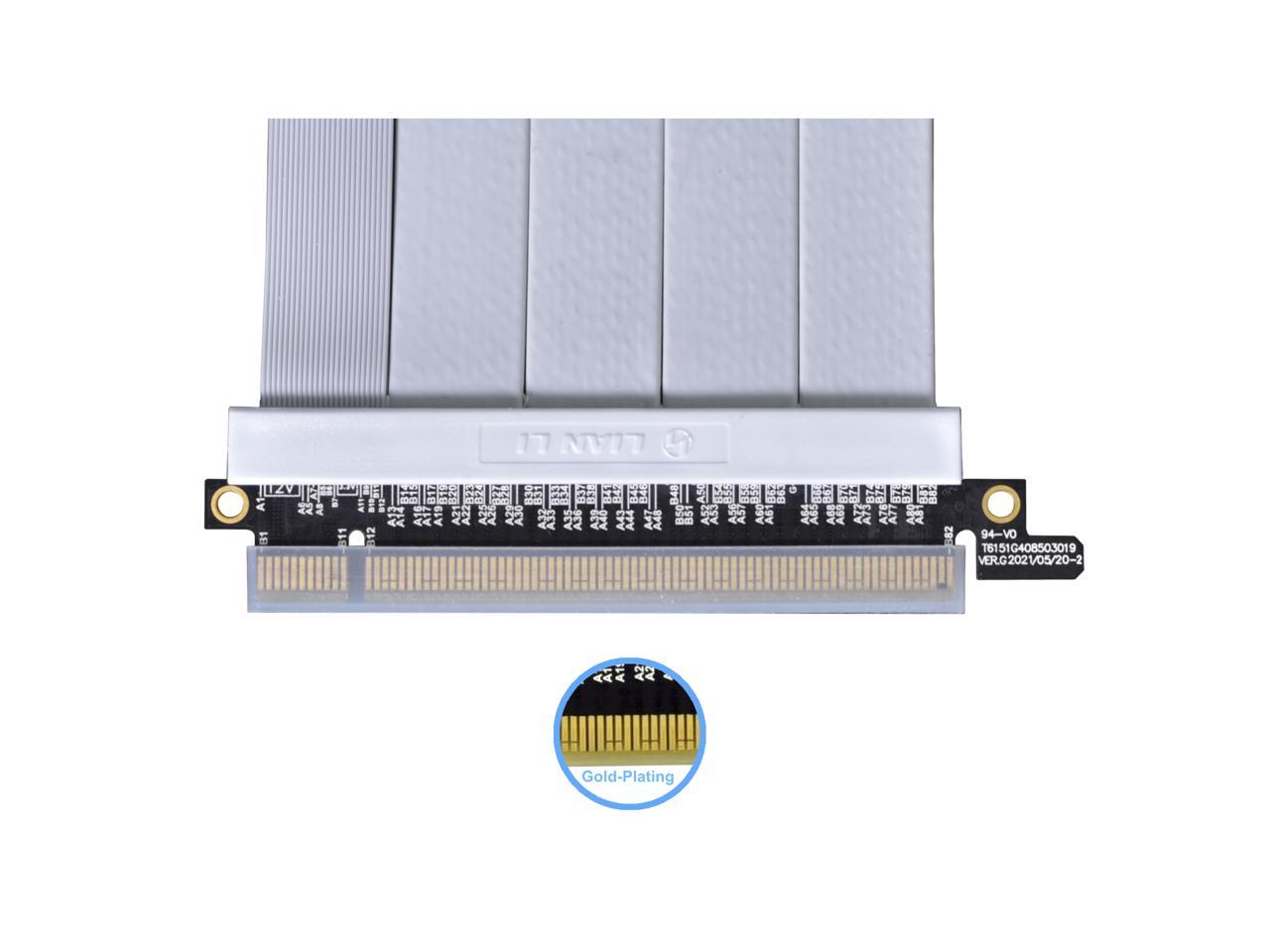 LIAN LI Premium PCI-E 16X 4.0 White Extender Riser Cable 600 mm , White  Color ---PW-PCI-4-60W
