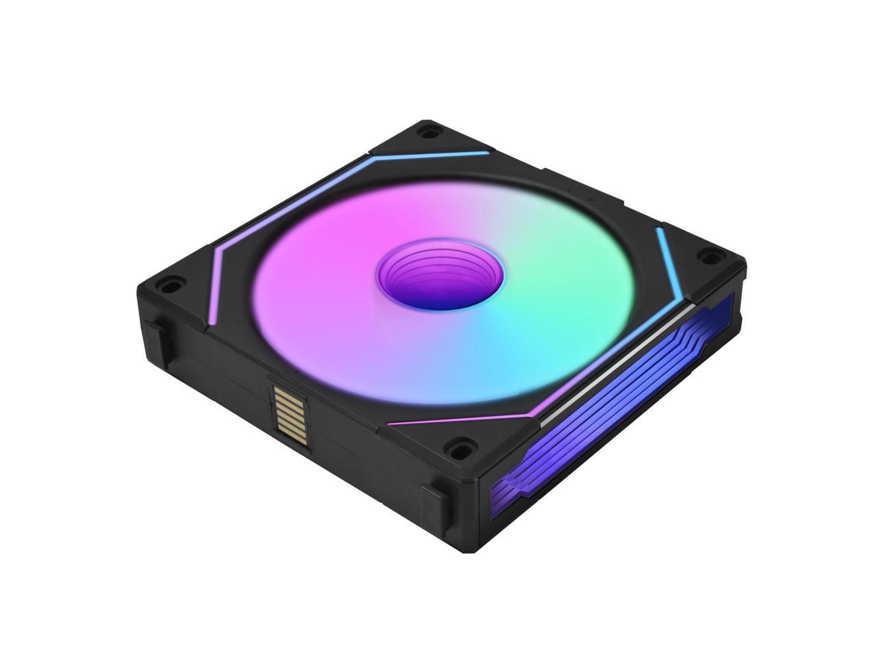LIAN LI UNI FAN SL INFINITY 120 RGB BLACK REVERSE BLADE VERSION UFRSLIN1201B (No controller