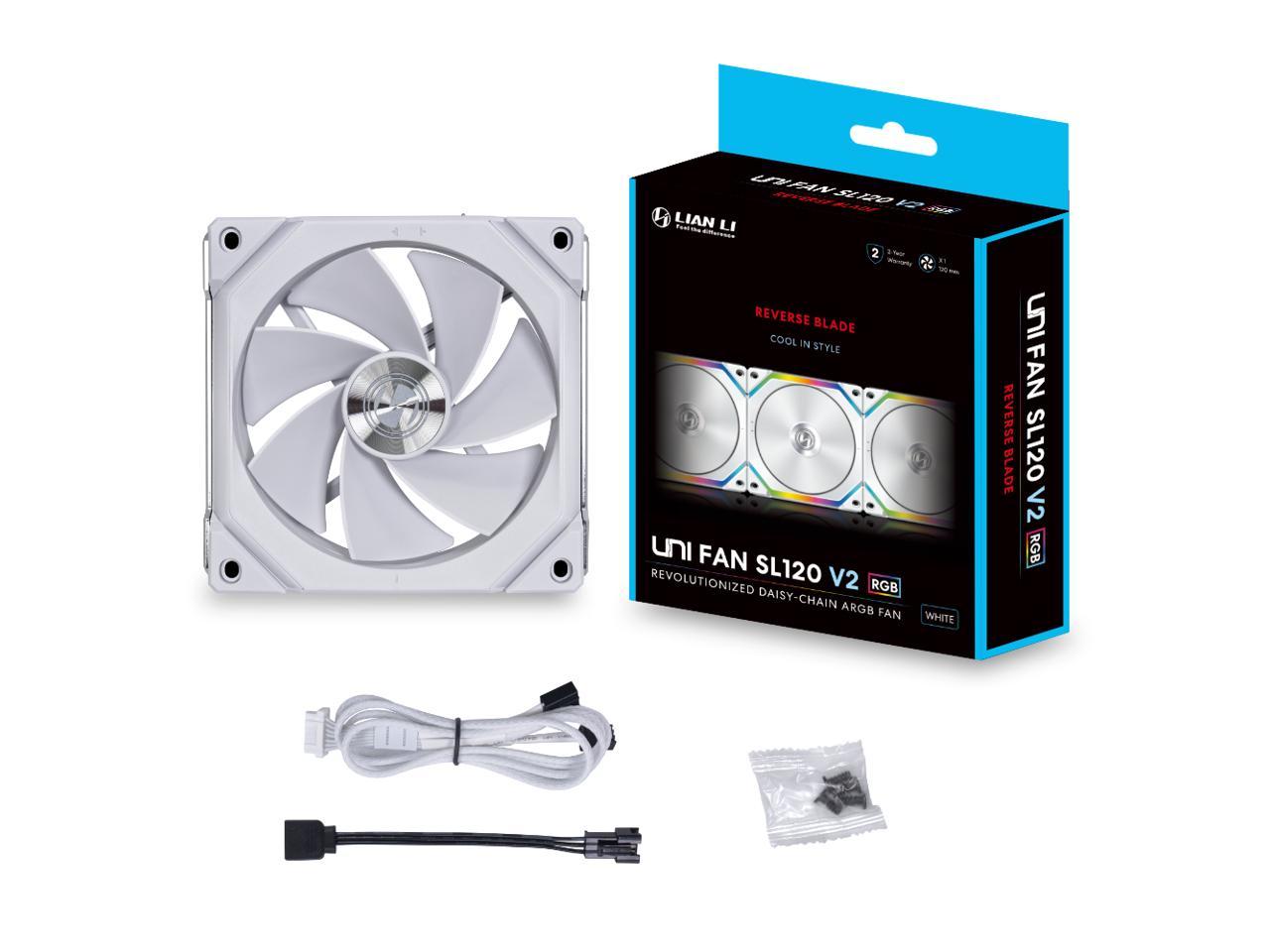 Lian li UNI FAN SLV2 120 Reverse Blade ARGB LED Reverse Blade Fan ...