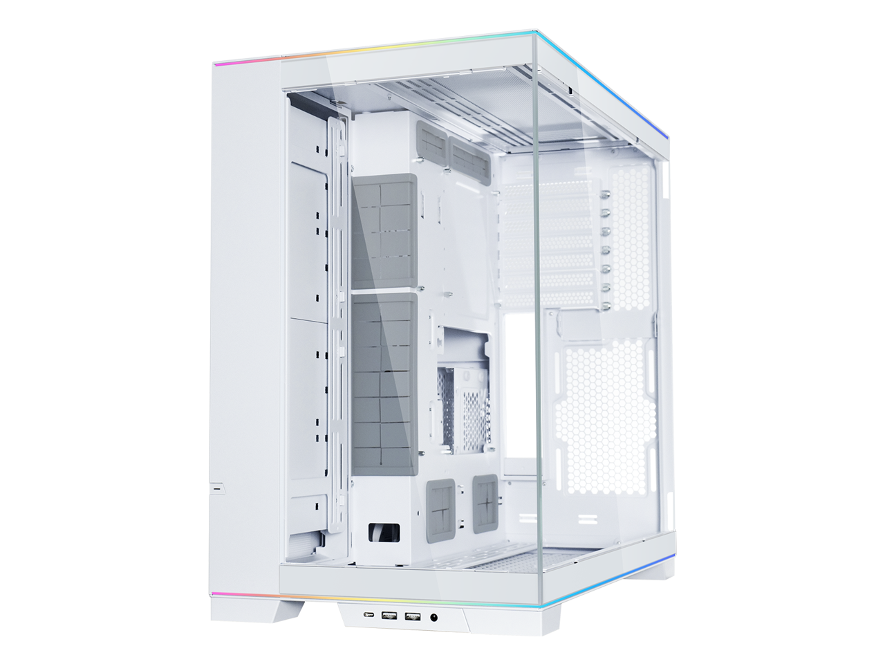 LIAN LI O11 EVO RGB White Aluminum / Steel / Tempered Glass ATX Mid ...