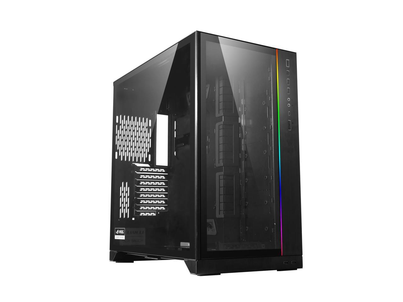 LIAN LI O11 Dynamic XL ROG Certificated - Black Color, Tempered Glass on  the Front, and Left Side, E-ATX , ATX Full Tower Gaming Computer Case, O11D  