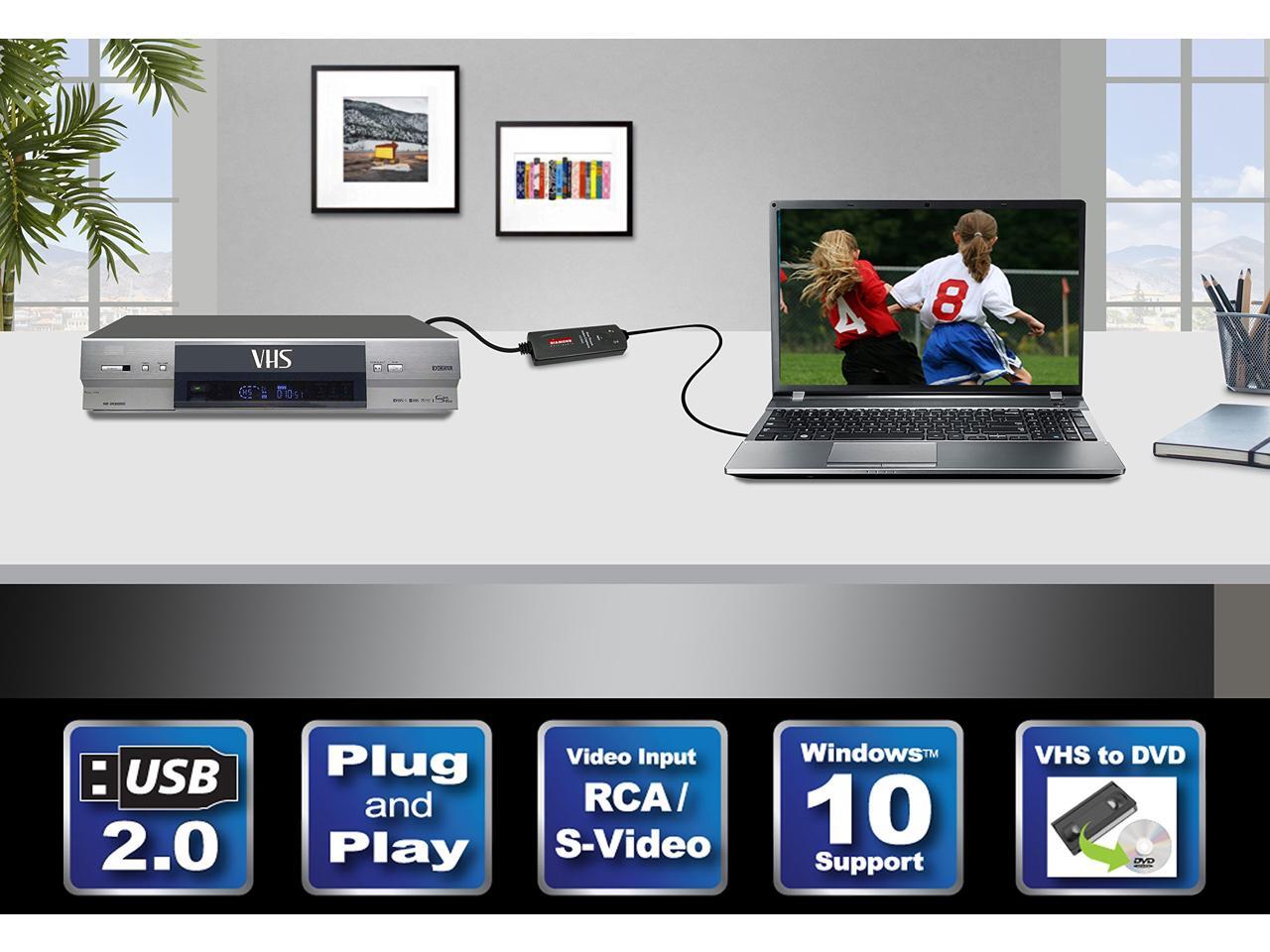 Diamond VC500 USB 2.0 One Touch VHS to DVD Video Capture Device with