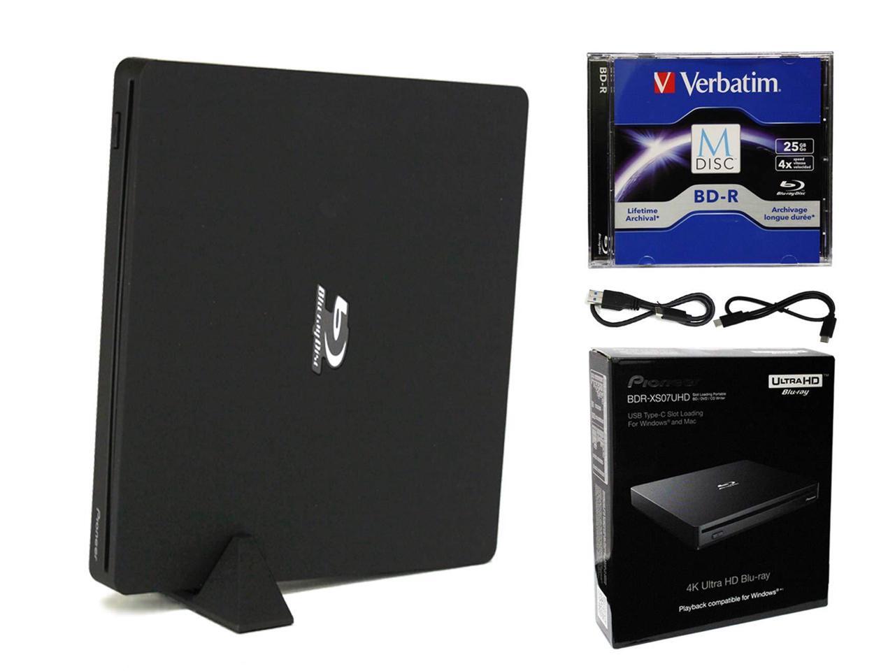 Pioneer BDRXS07UHD Portable 6X Ultra HD 4K Bluray Burner External