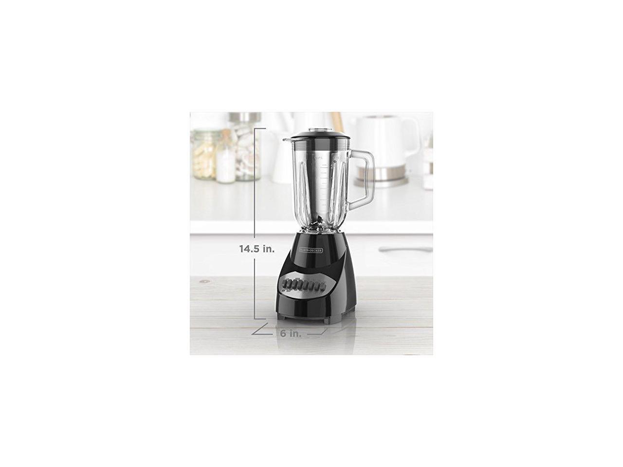 BLACK+DECKER Countertop Blender with 6Cup Glass Jar, 10Speed Settings