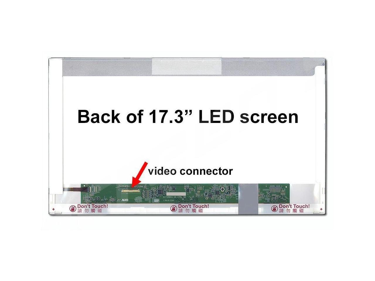 LED DIODE Au Optronics B173rw01 V.0 Bottom Right Connector Replacement LAPTOP LCD Screen 17.3 WXGA+ Substitute Only. Not a
