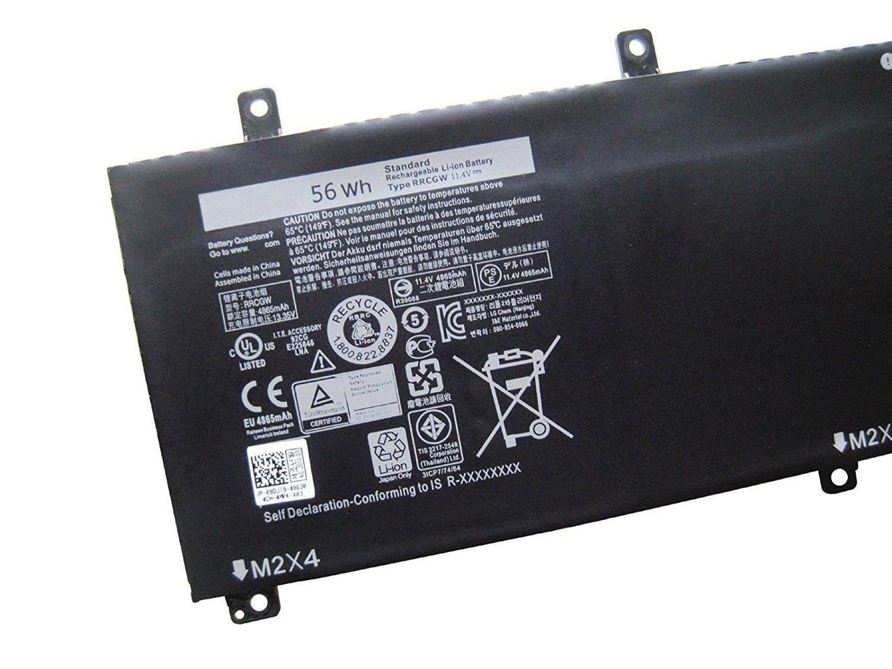 11.4V 56Wh Replacement Laptop Battery RRCGW For DELL XPS 15 9550 Dell
