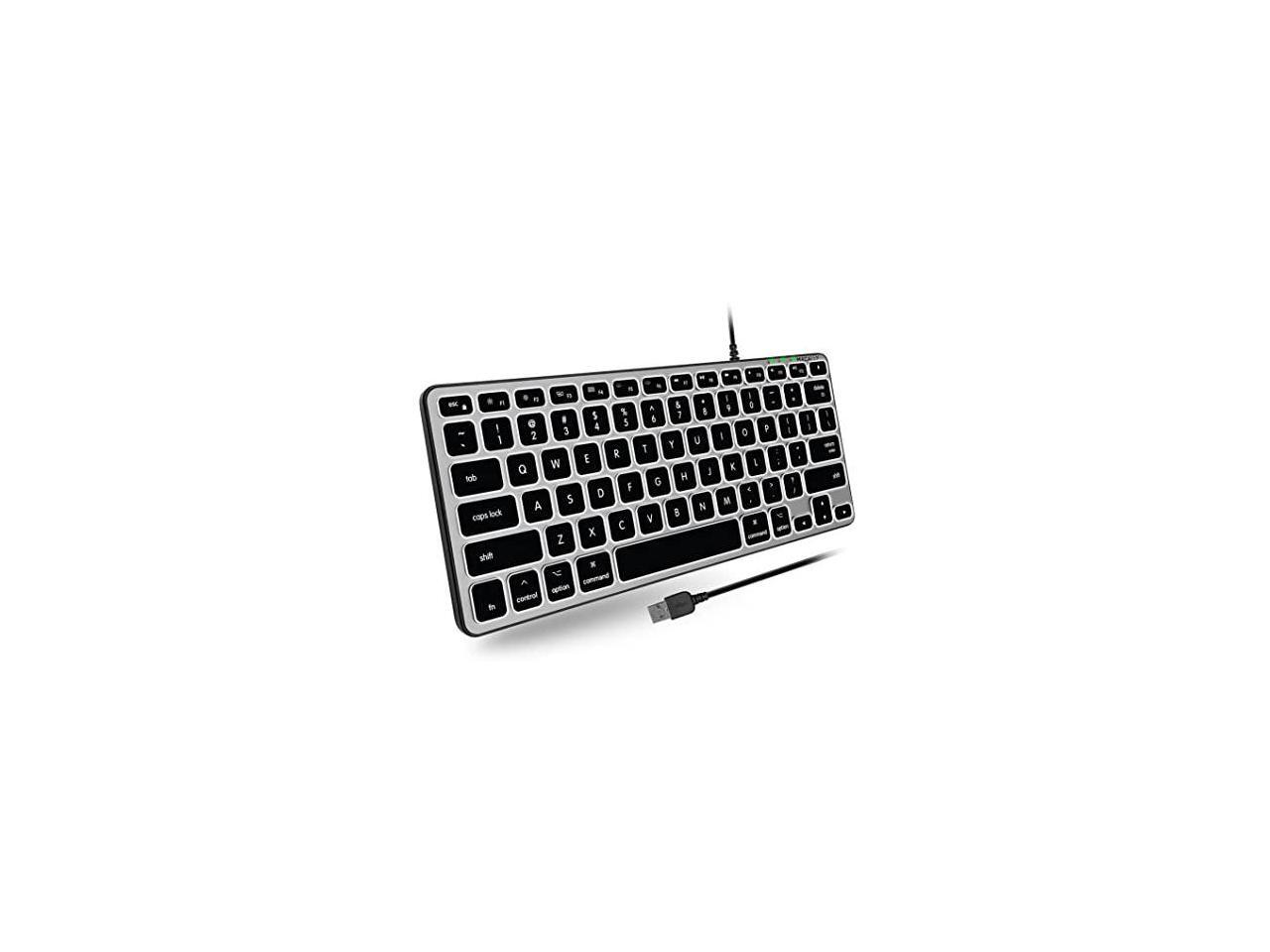 Macally Backlit Mac Keyboard Wired Save Space, Work Great Slim and