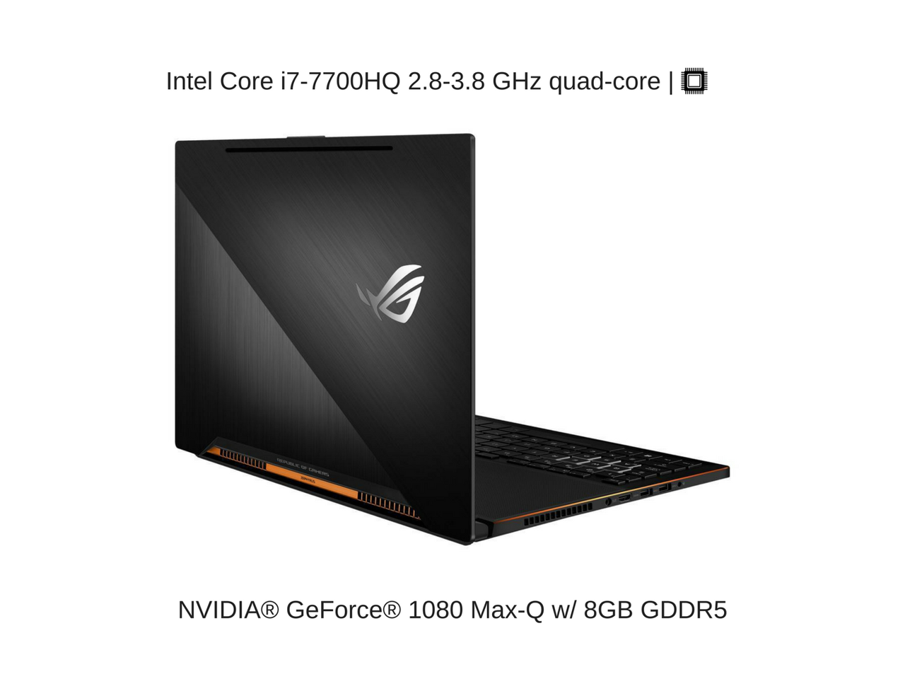 Hidevolution Asus Rog Zephyrus Gx501vi 15 6 Inch Gaming Laptop 2 8 Ghz I7 7700hq Gtx 1080 Max Q 8gb 16gb Ddr4 2400mhz Pcie 1tb Ssd Authorized Performance Upgrades Warranty Newegg Com