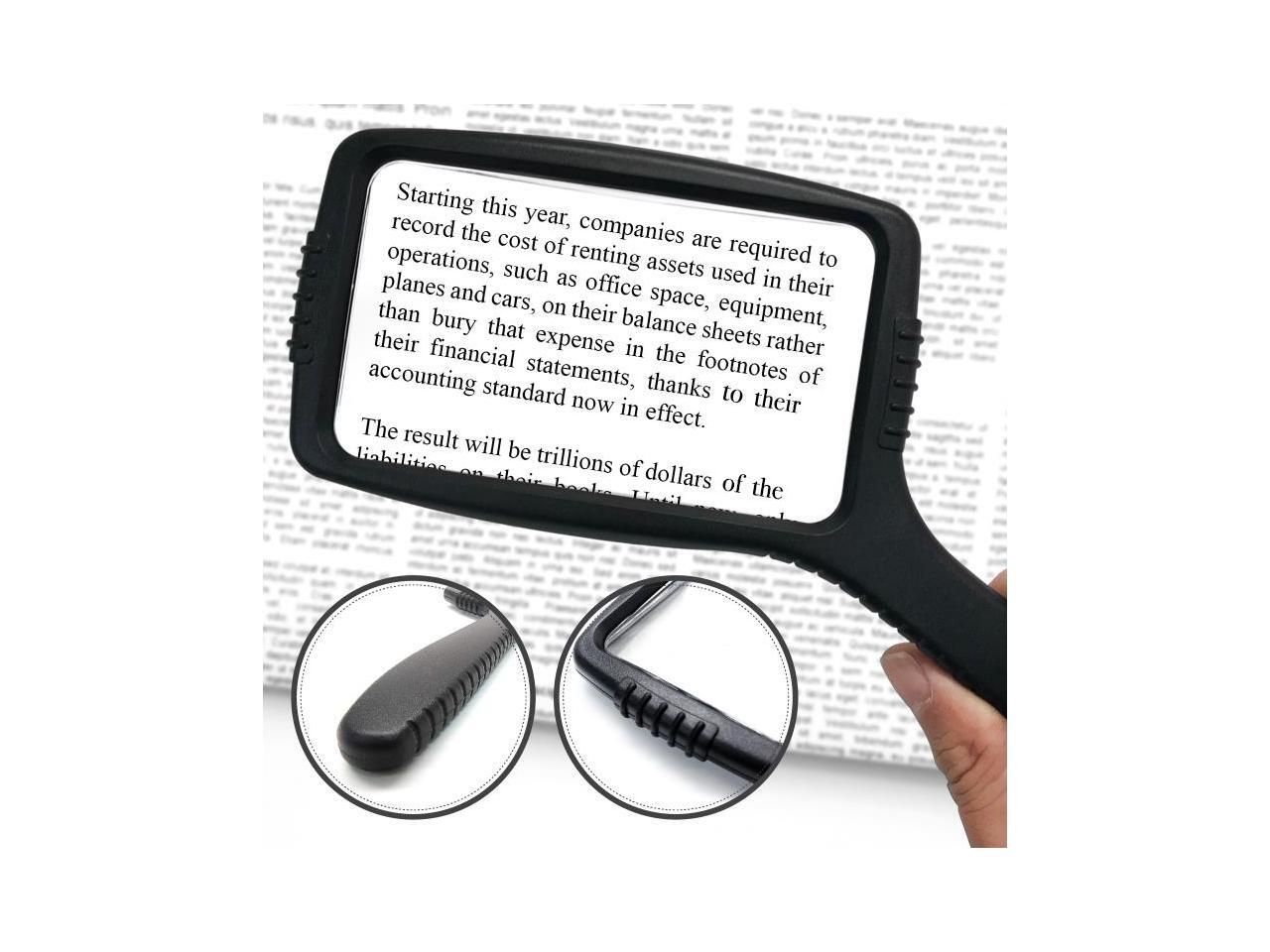 MagniPros Jumbo Size Magnifying Glass Wide Horizontal Lens(3X