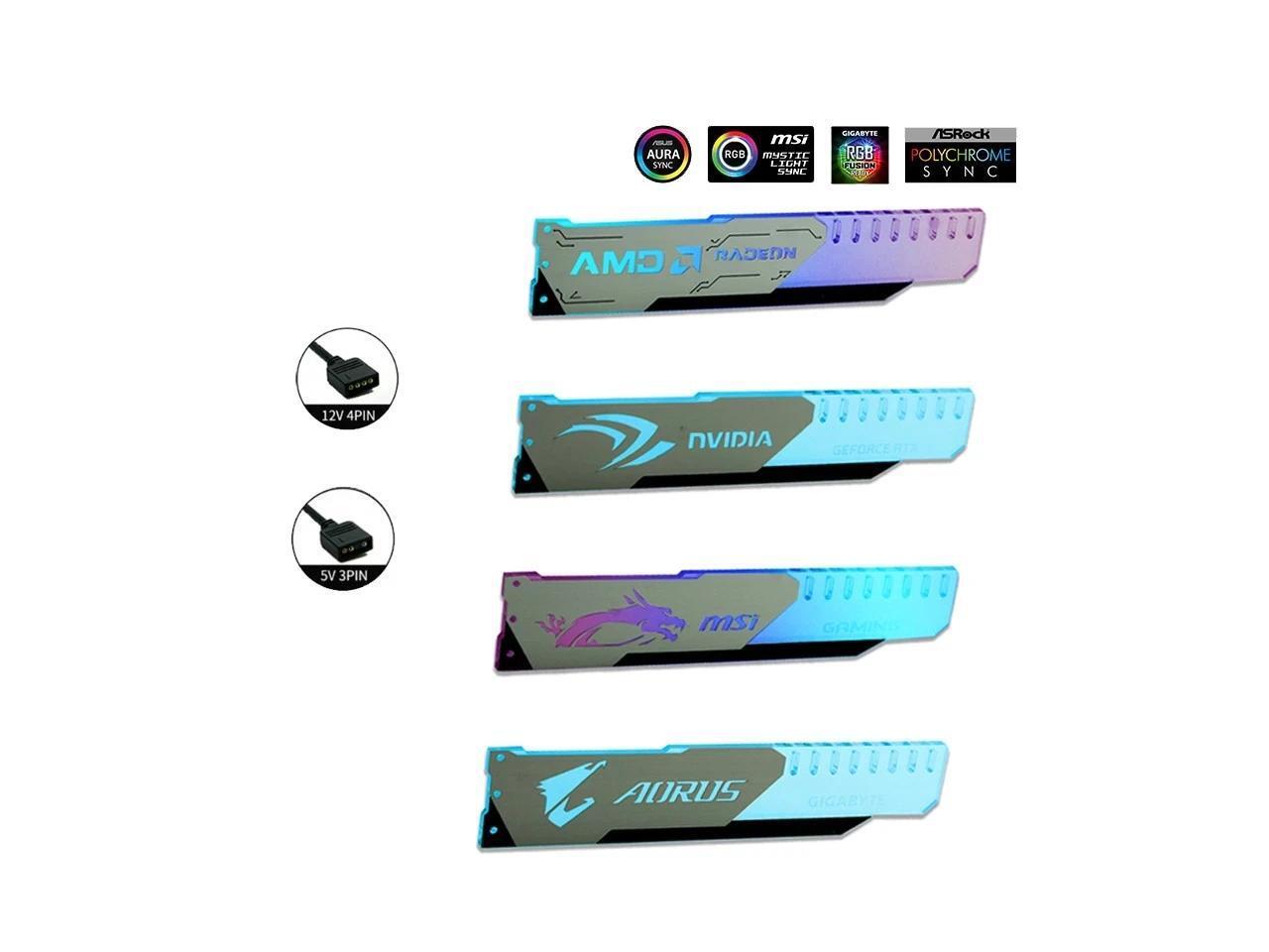 RGB GPU Support,Video Card Bracket 5V ARGB Graphics Card VGA Holder 12V